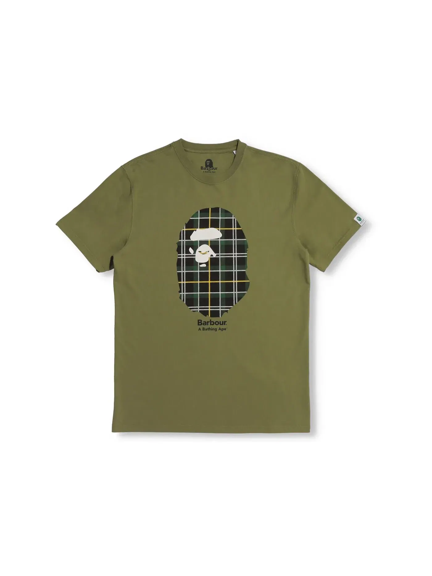 Мужская футболка BAPE x Barbour Tee — изображение 1 из 2, зеленый