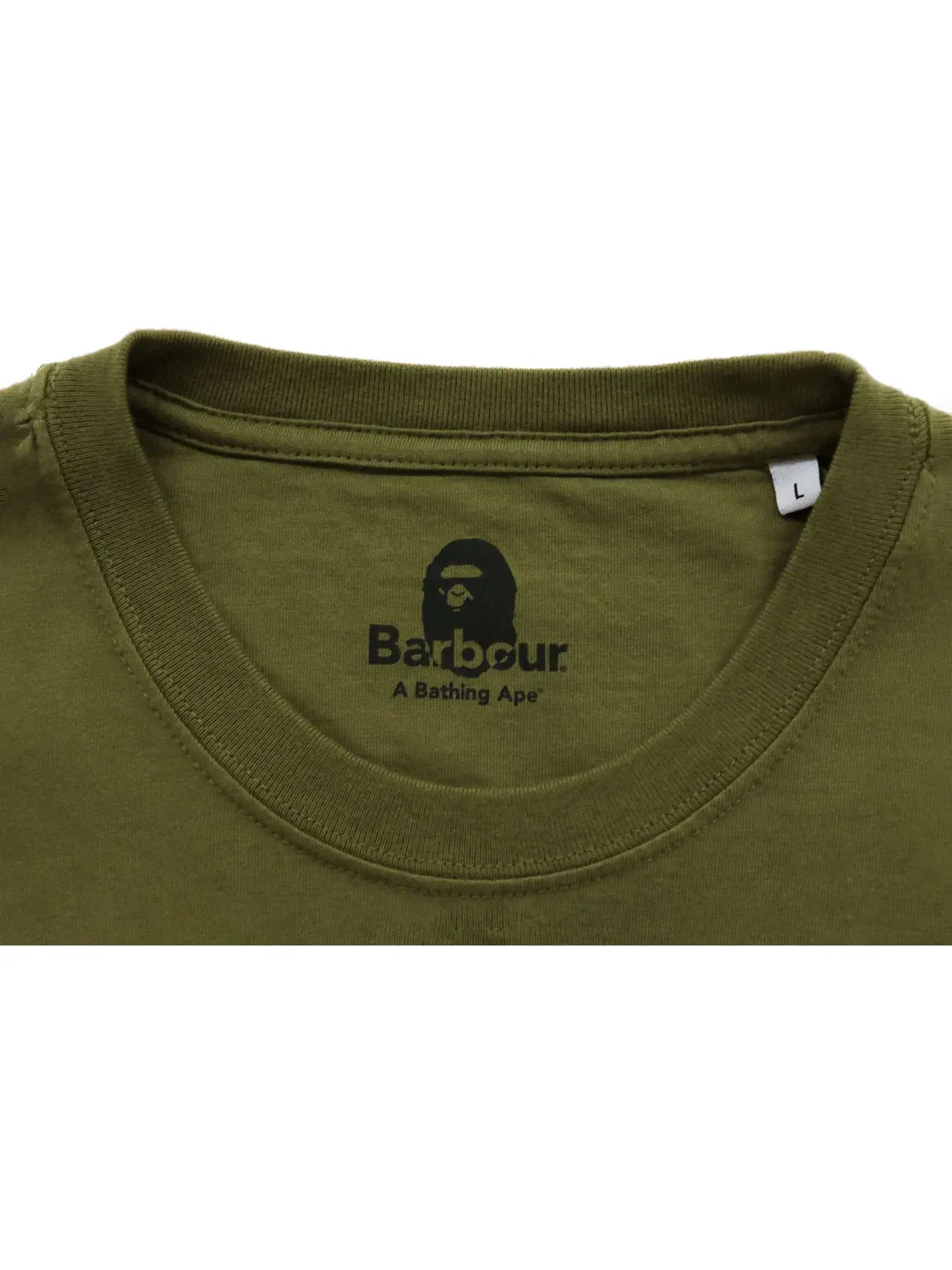 Мужская футболка BAPE x Barbour Tee — изображение 2 из 2, зеленый