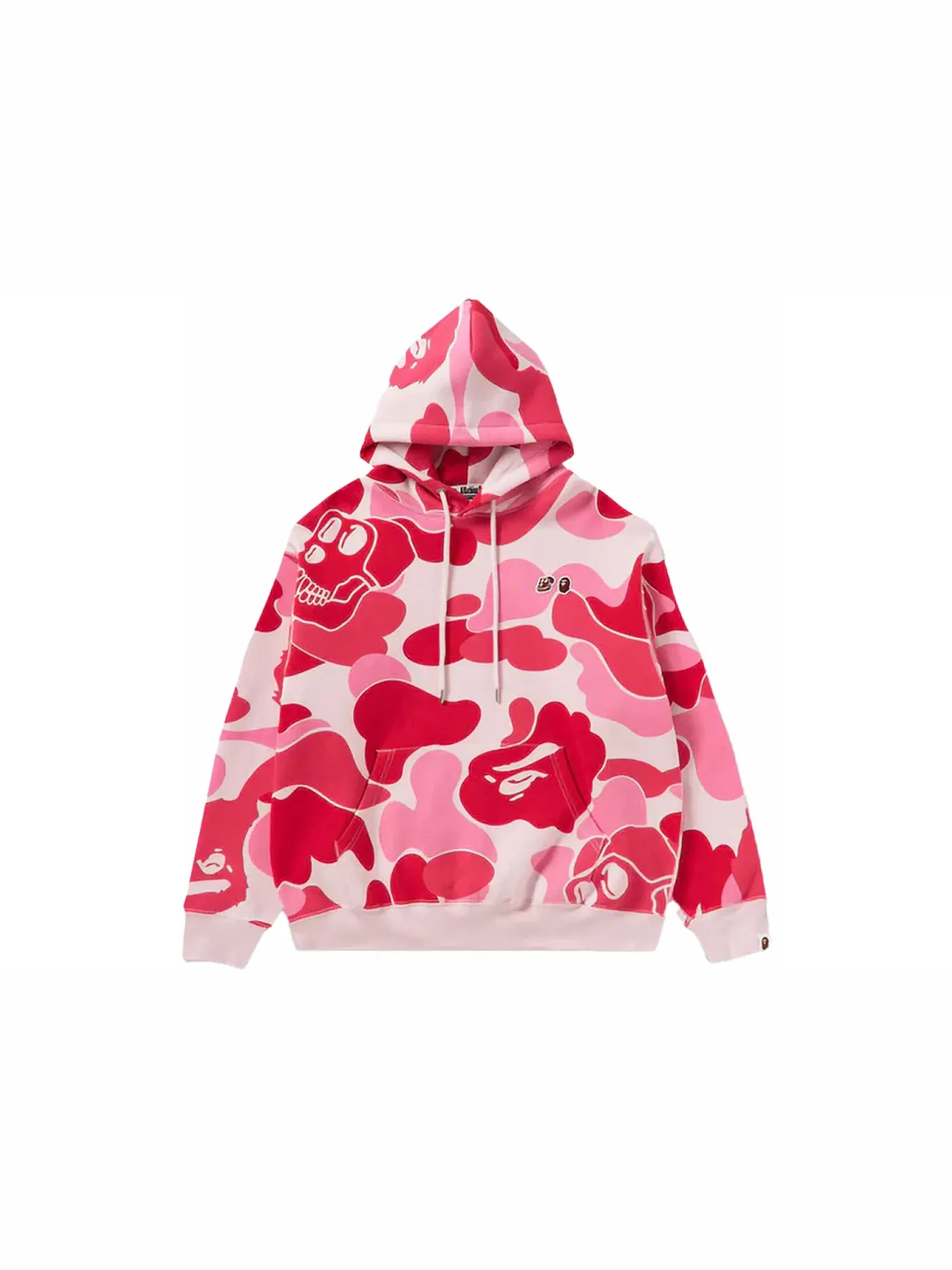 Мужской пуловер-худи с камуфляжным принтом BAPE x BAYC Camo Pullover Hoodie BAPE — изображение 1 из 2, розовый
