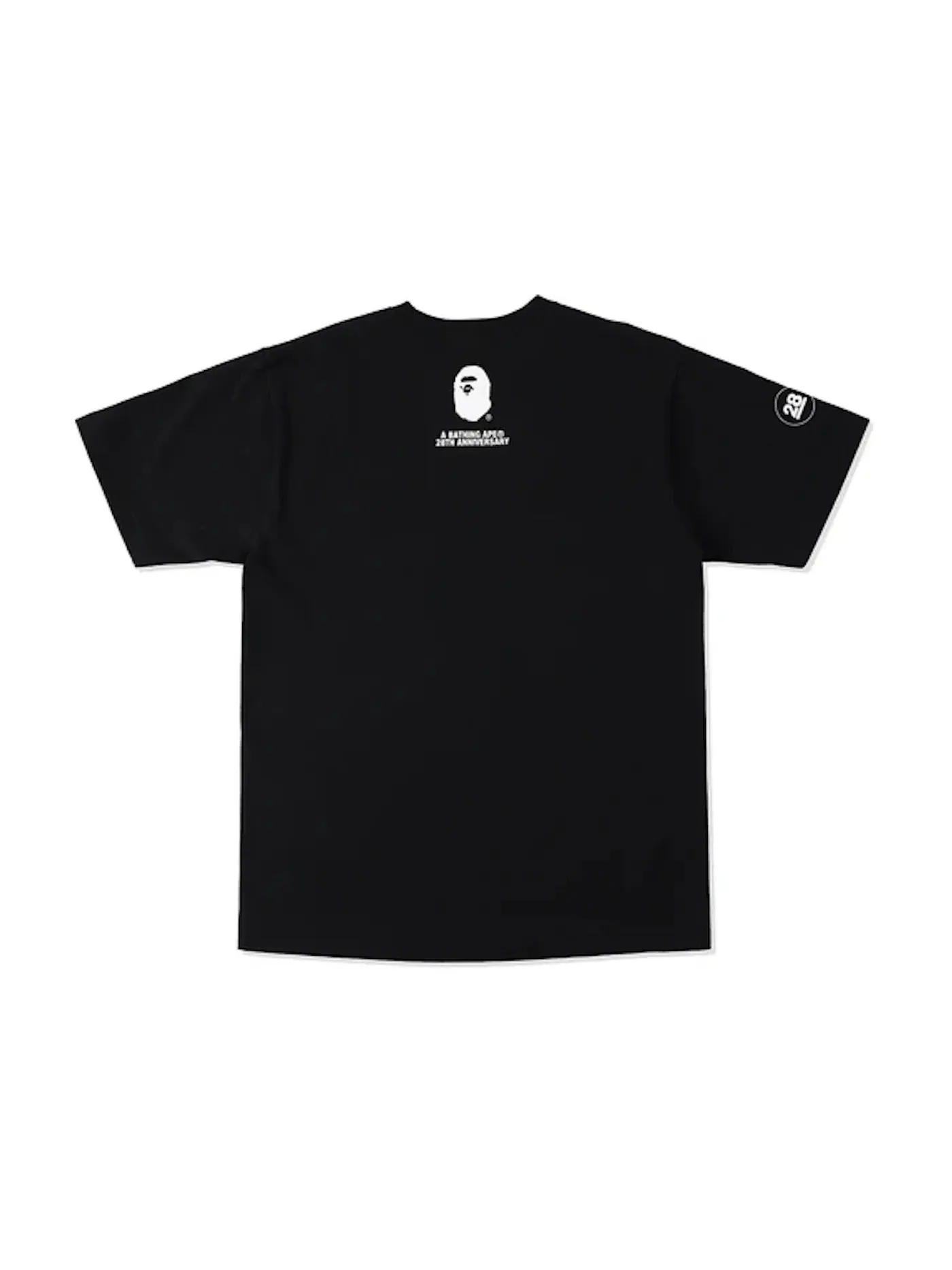 Мужская футболка с принтом BAPE x BE@RBRICK 28th Anniversary Tee BAPE — изображение 2 из 2, черный