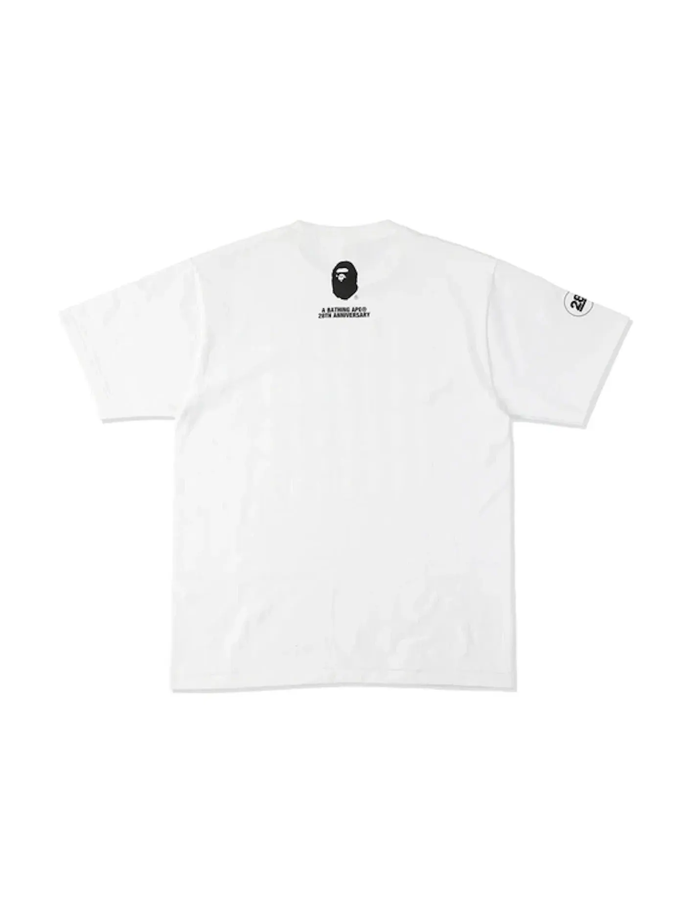 Мужская футболка с принтом BAPE x BE@RBRICK 28th Anniversary Tee BAPE — изображение 2 из 2, белый