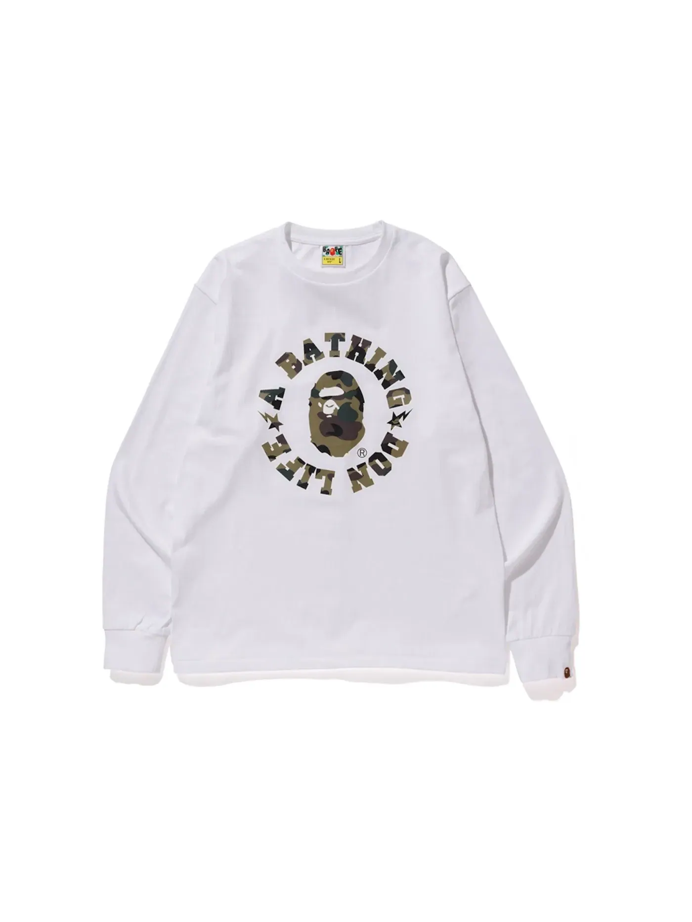 Мужская футболка с длинным рукавом BAPE x Big Sean Don Life Long Sleeve Tee — изображение 1 из 1, белый