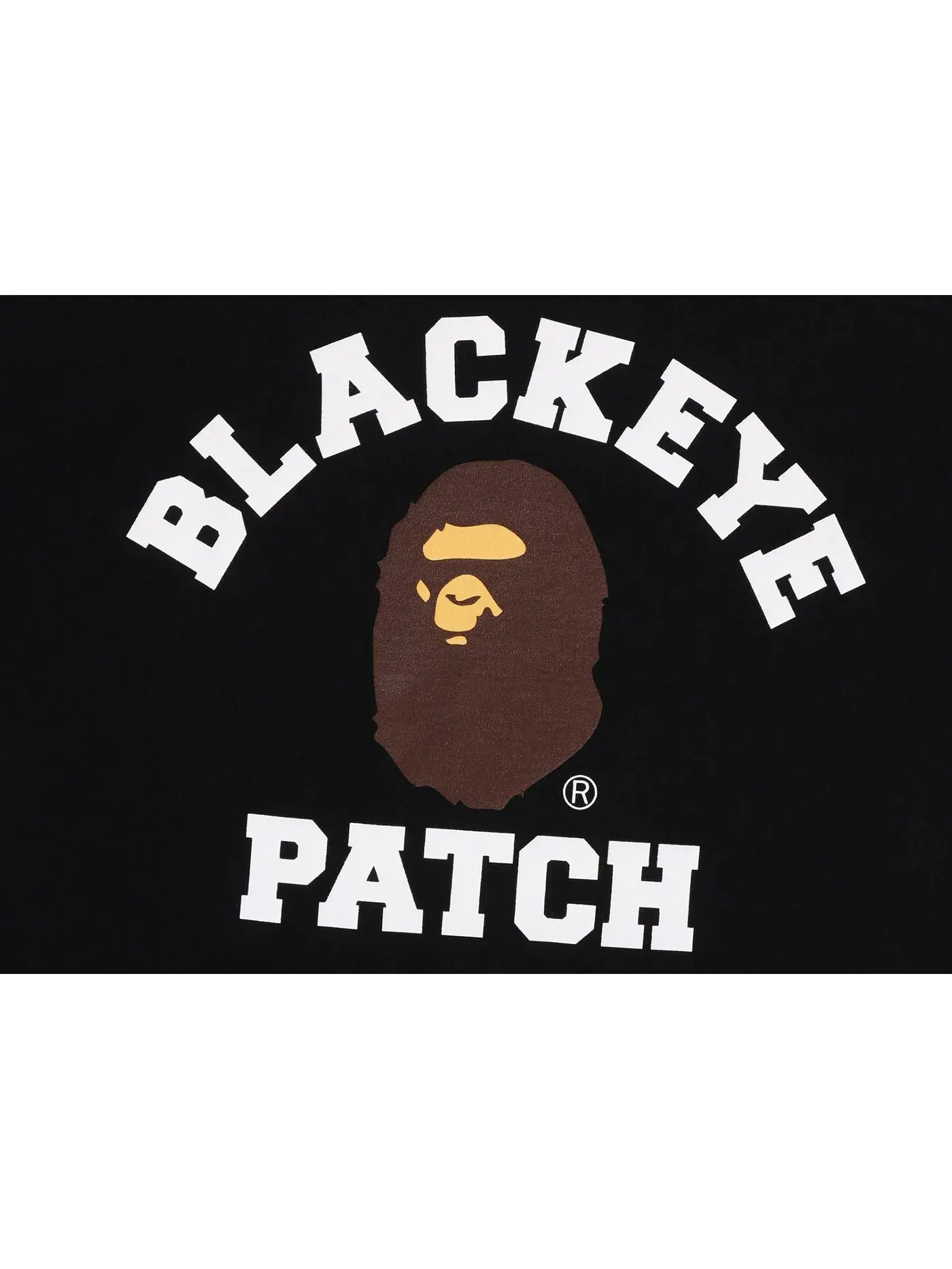 Мужская футболка хлопковая BAPE x Black Eye Patch College Tee BAPE — изображение 2 из 2, белый