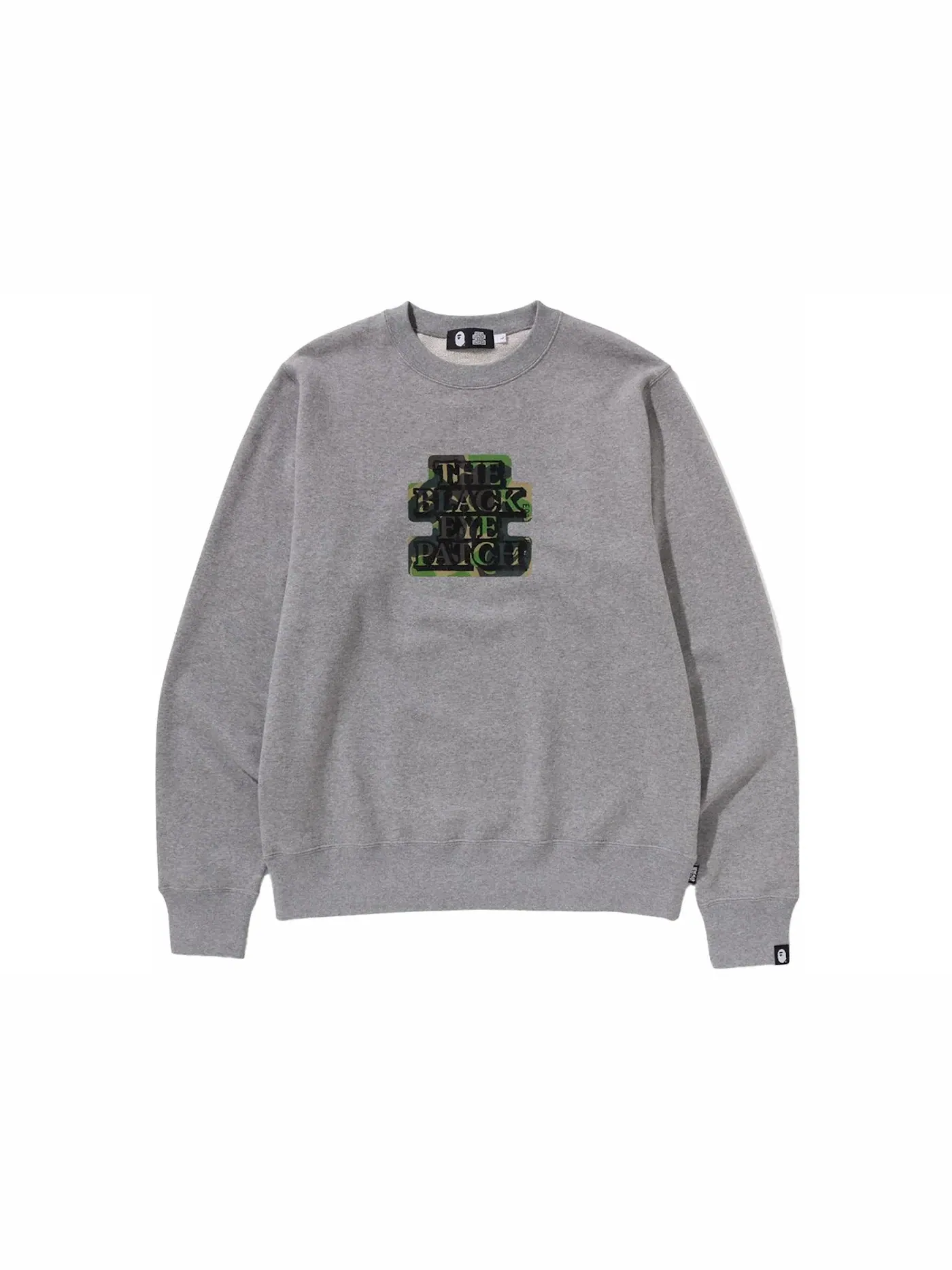Мужской свитшот с принтом BAPE Black Eye Patch Crewneck Sweat — изображение 1 из 1, серый