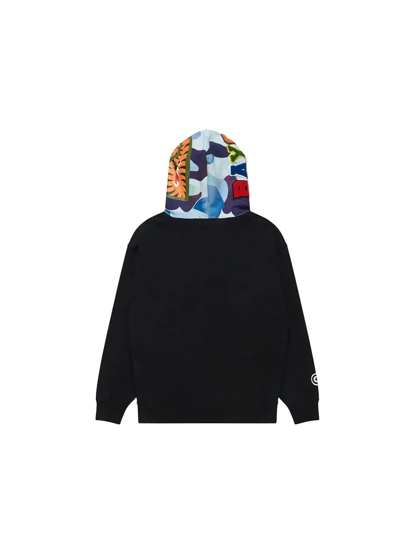 Мужская худи с принтом BAPE x Bored Ape Yacht Club Shark Full Zip Hoodie BAPE — изображение 3 из 3, черный