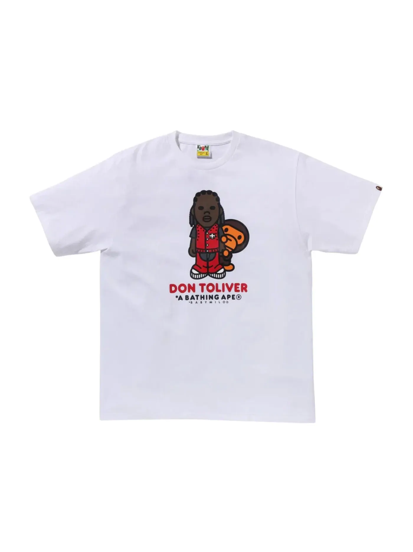 Мужская футболка с принтом Milo Tee BAPE — изображение 1 из 2, белый