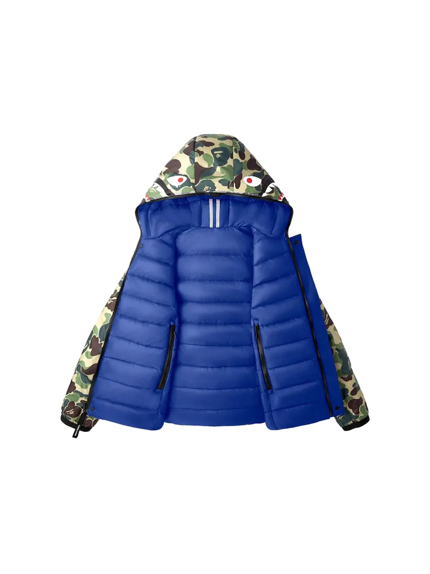 Мужская худи с камуфляжным принтом BAPE x Canada Goose x Concepts Crofton Shark Hoodie — изображение 3 из 3, синий