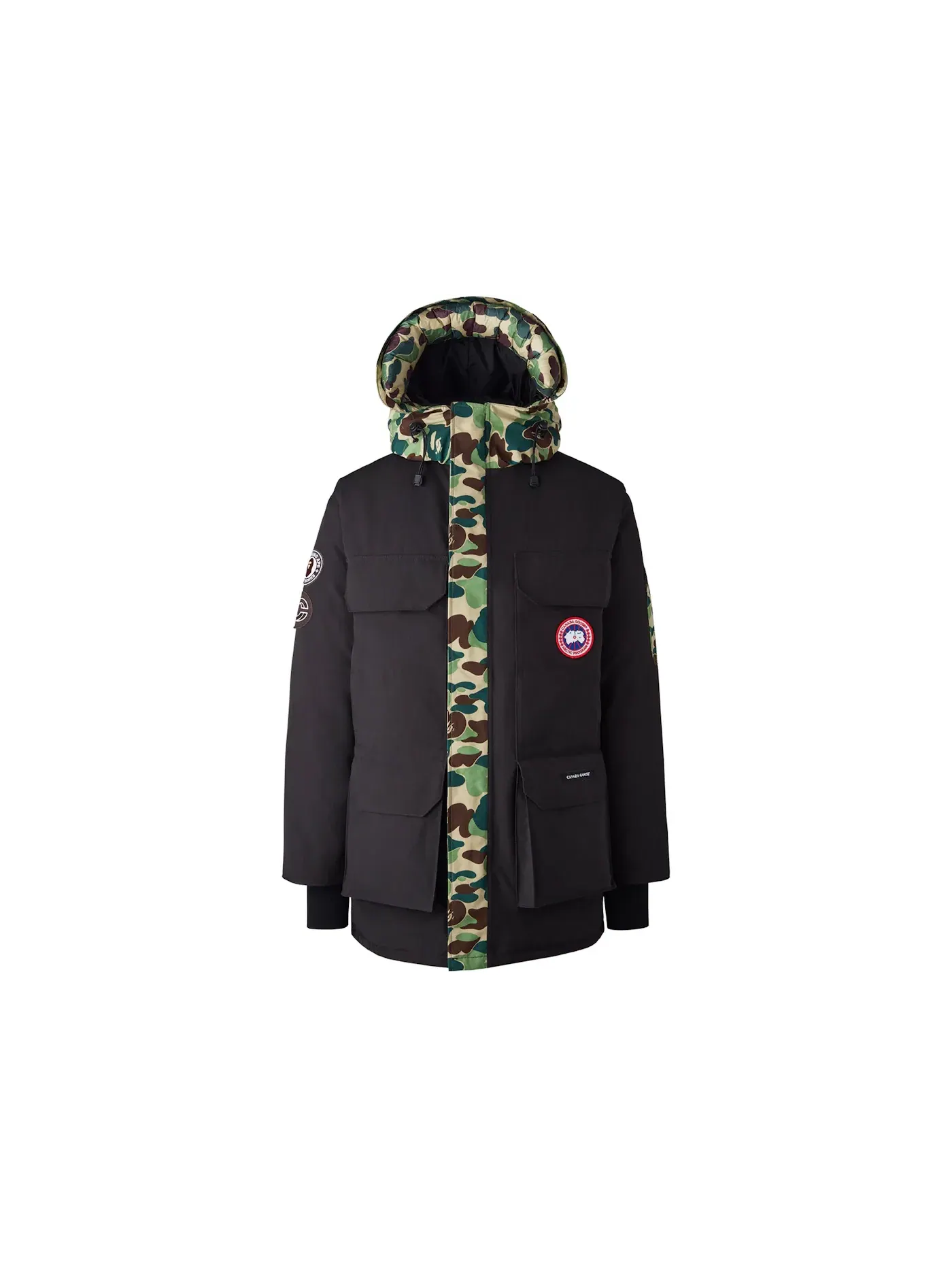 Мужская куртка с камуфляжным принтом Expedition Jacket BAPE — изображение 1 из 1, черный