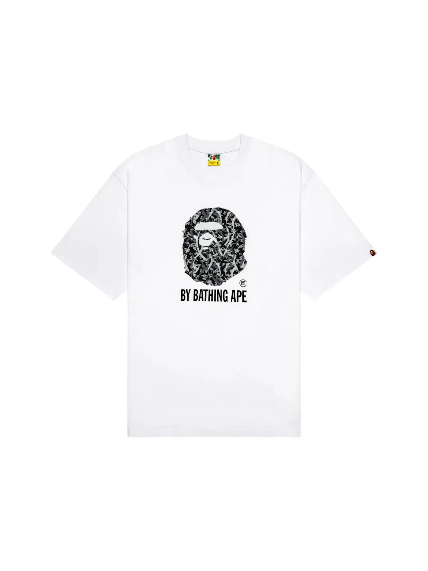 Мужская футболка свободного кроя BAPE x CLOT By Bathing Ape T-shirt — изображение 1 из 1, белый