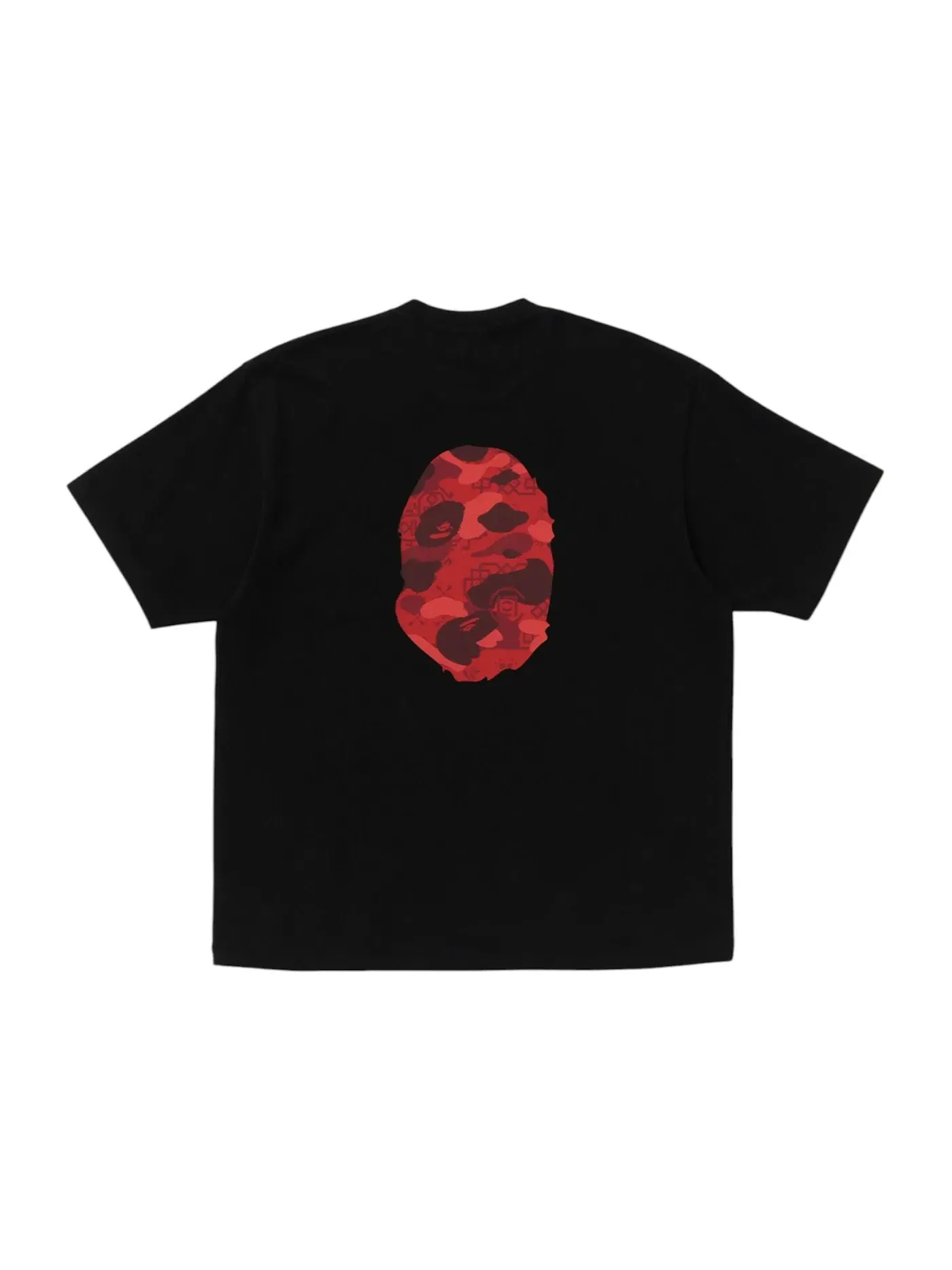 Мужская футболка с принтом BAPE x CLOT Camo Ape Head BAPE — изображение 2 из 2, черный