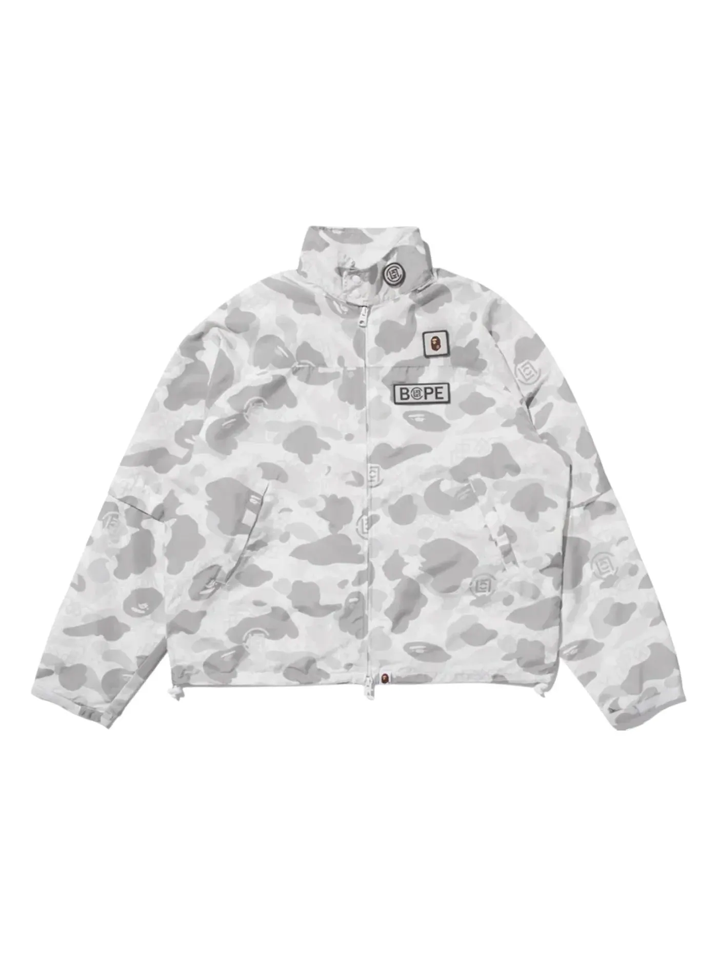 Мужская куртка с отстегивающимся рукавом камуфляж BAPE x CLOT — изображение 1 из 2, белый