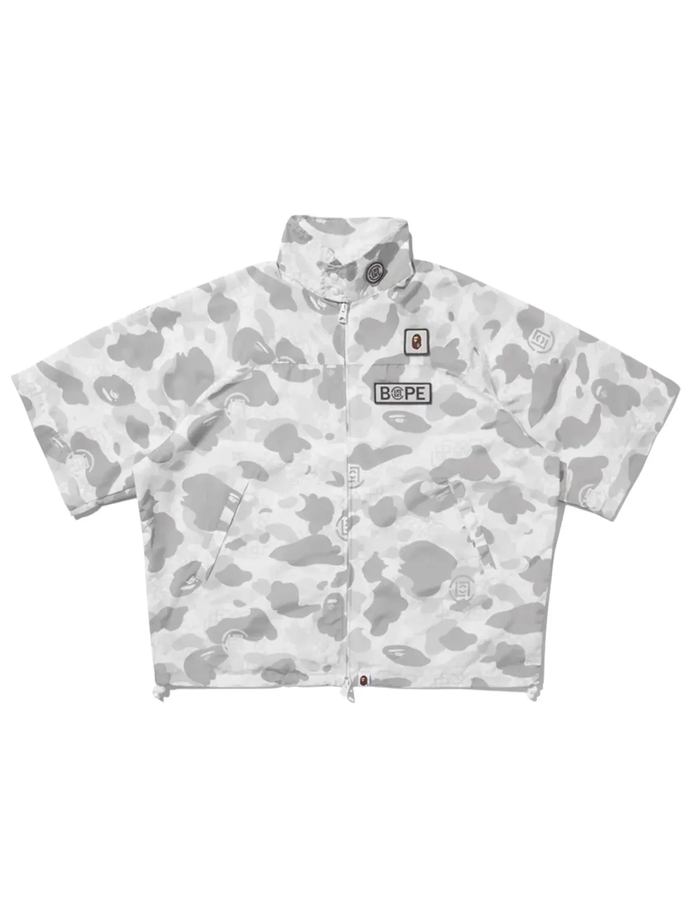 Мужская куртка с отстегивающимся рукавом камуфляж BAPE x CLOT — изображение 2 из 2, белый