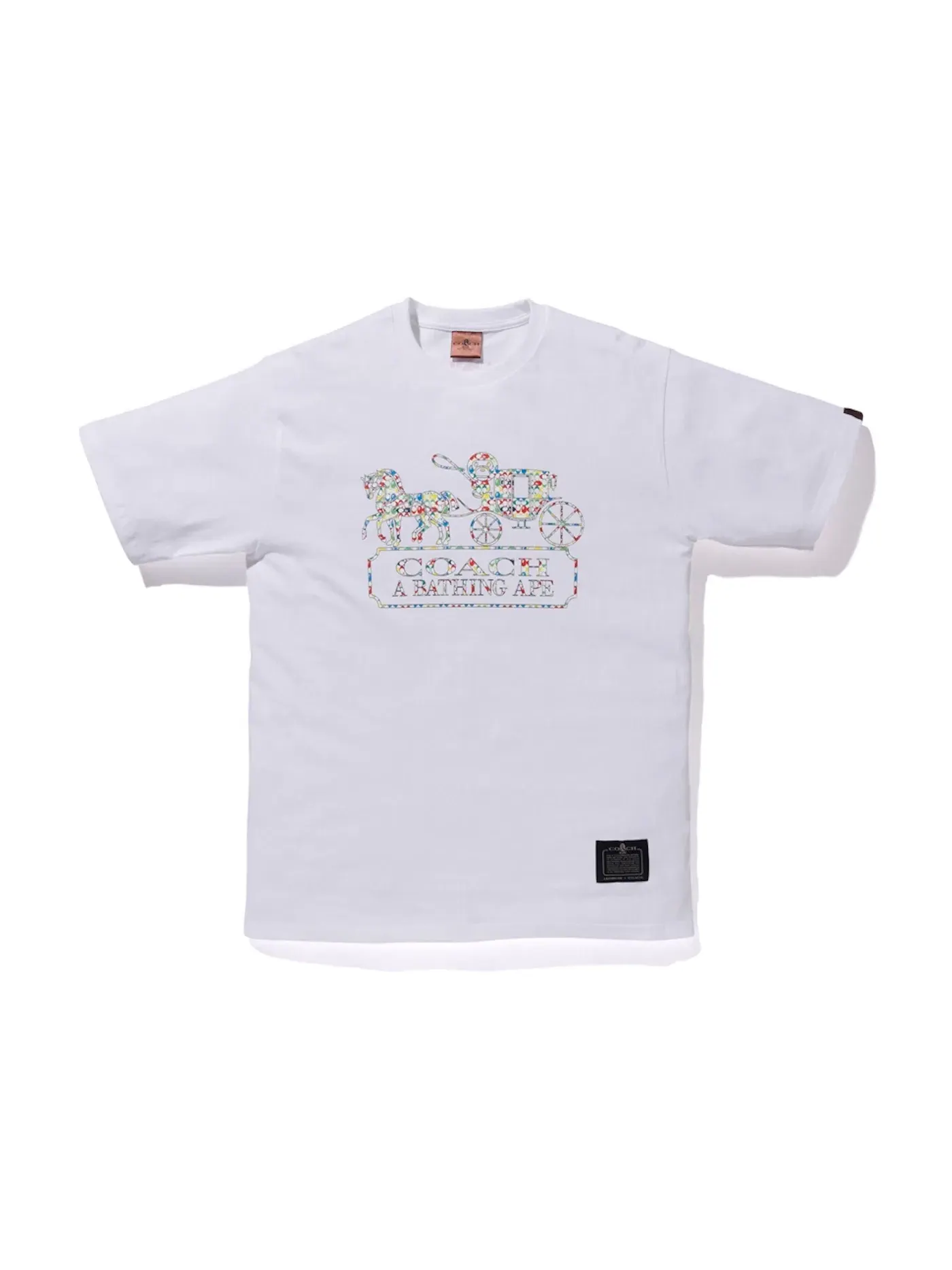 Мужская футболка с принтом BAPE x Coach Milo Tee BAPE — изображение 1 из 1, белый