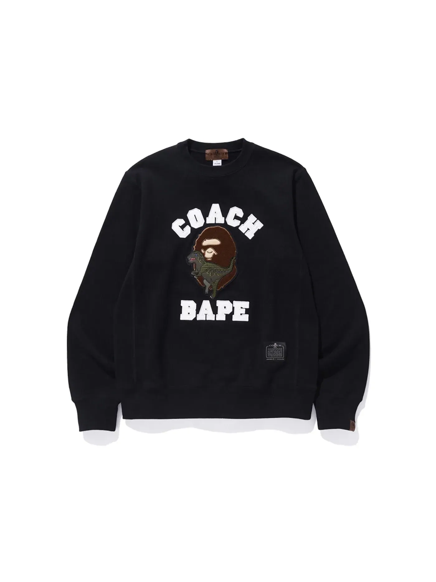 Мужской свитшот с принтом Rexy Crewneck BAPE — изображение 1 из 1, черный