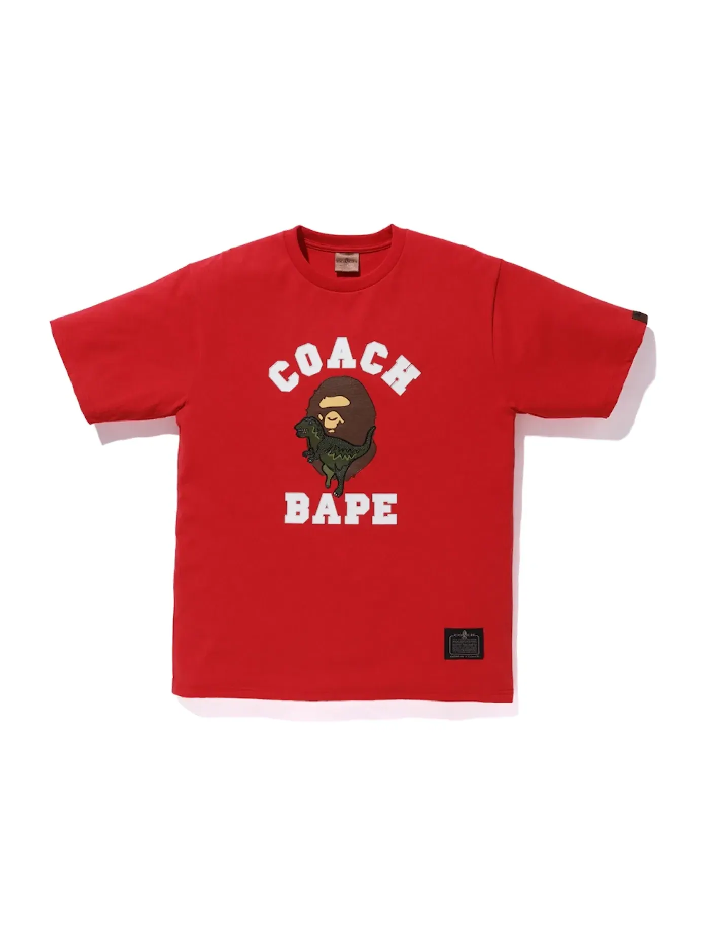 Мужская футболка с принтом BAPE x Coach Rexy Tee BAPE — изображение 1 из 1, красный
