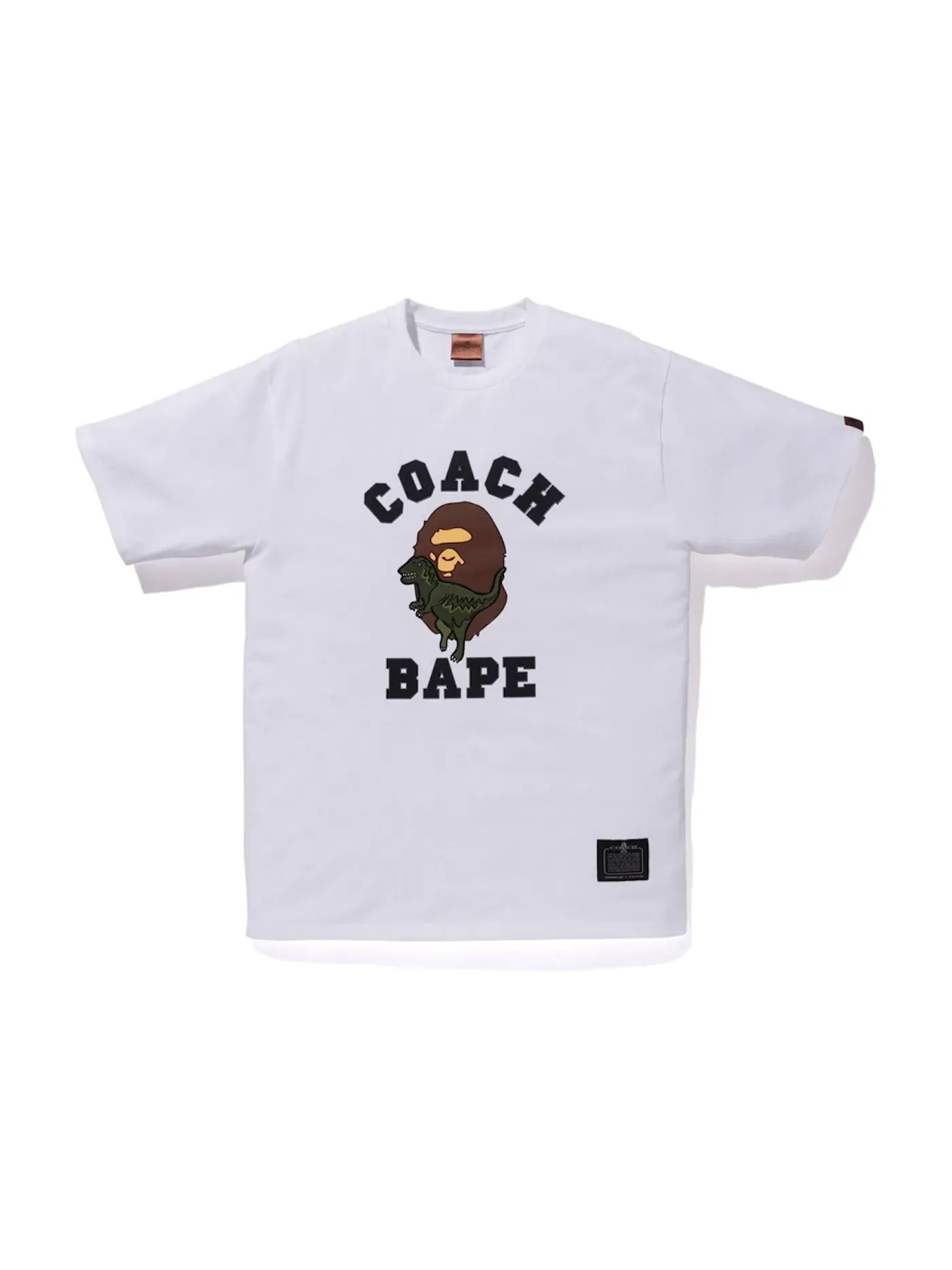 Мужская футболка с принтом BAPE x Coach Rexy Tee BAPE — изображение 1 из 1, белый