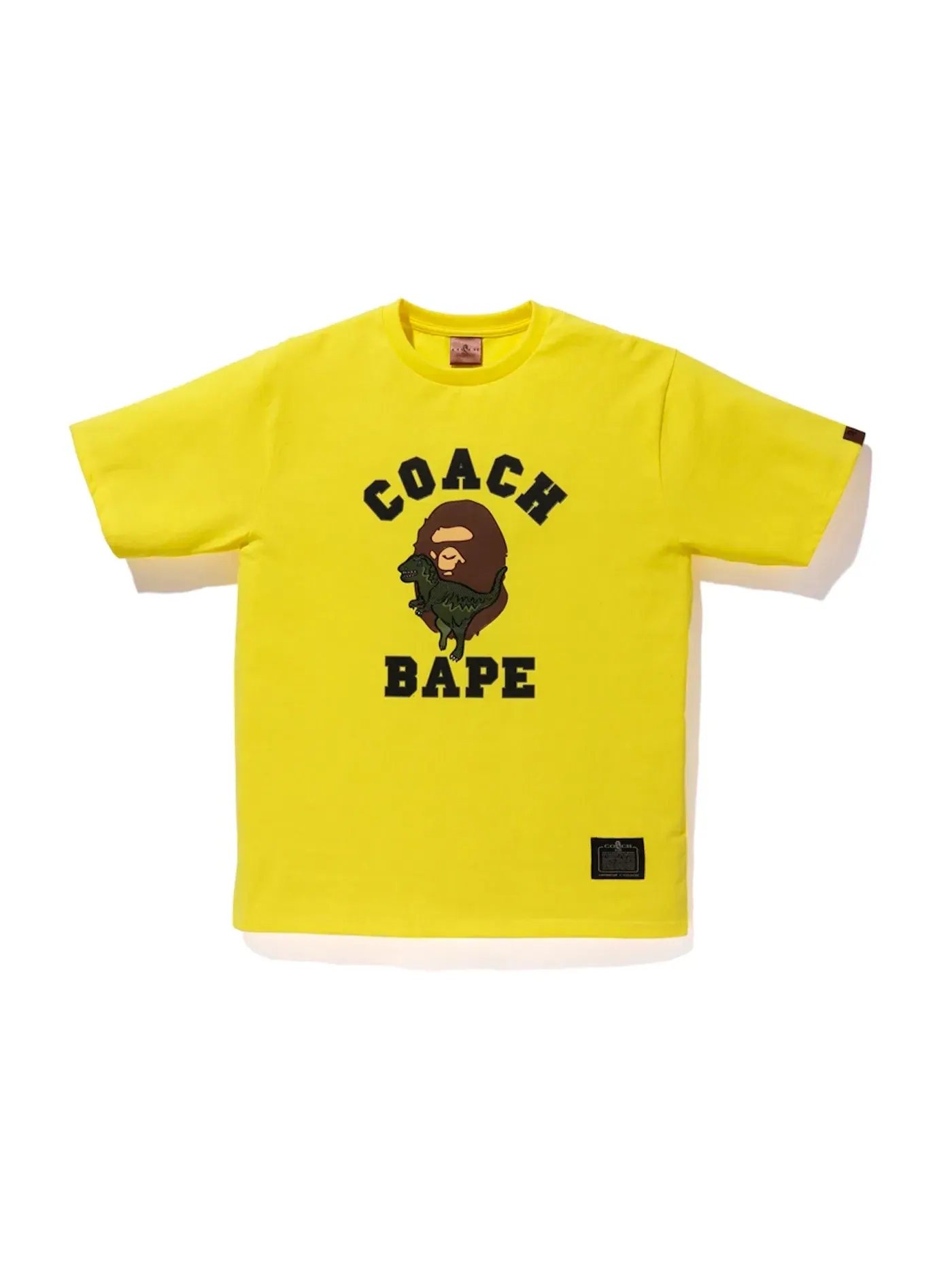 Мужская футболка с принтом BAPE x Coach Rexy Tee BAPE — изображение 1 из 1, желтый