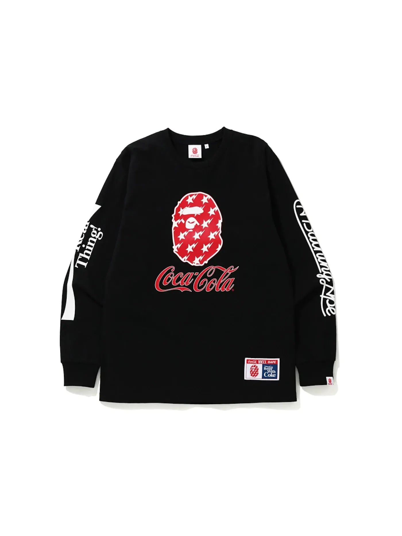 Мужская футболка с длинным рукавом BAPE x Coca Cola L/S Tee BAPE — изображение 1 из 2, черный