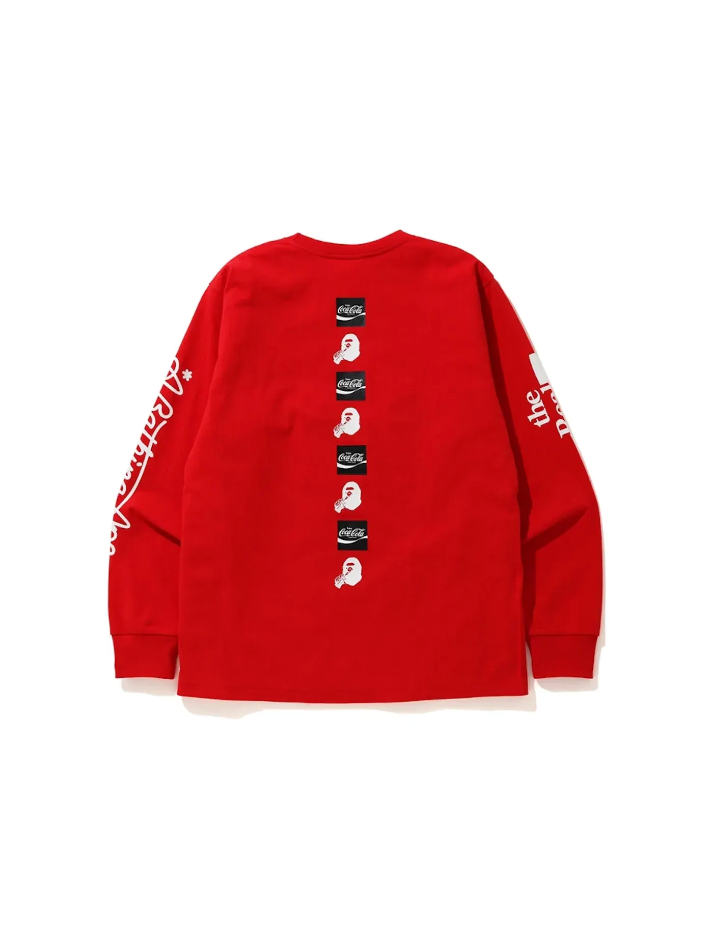 Мужская футболка с длинным рукавом BAPE x Coca Cola L/S Tee — изображение 2 из 2, красный