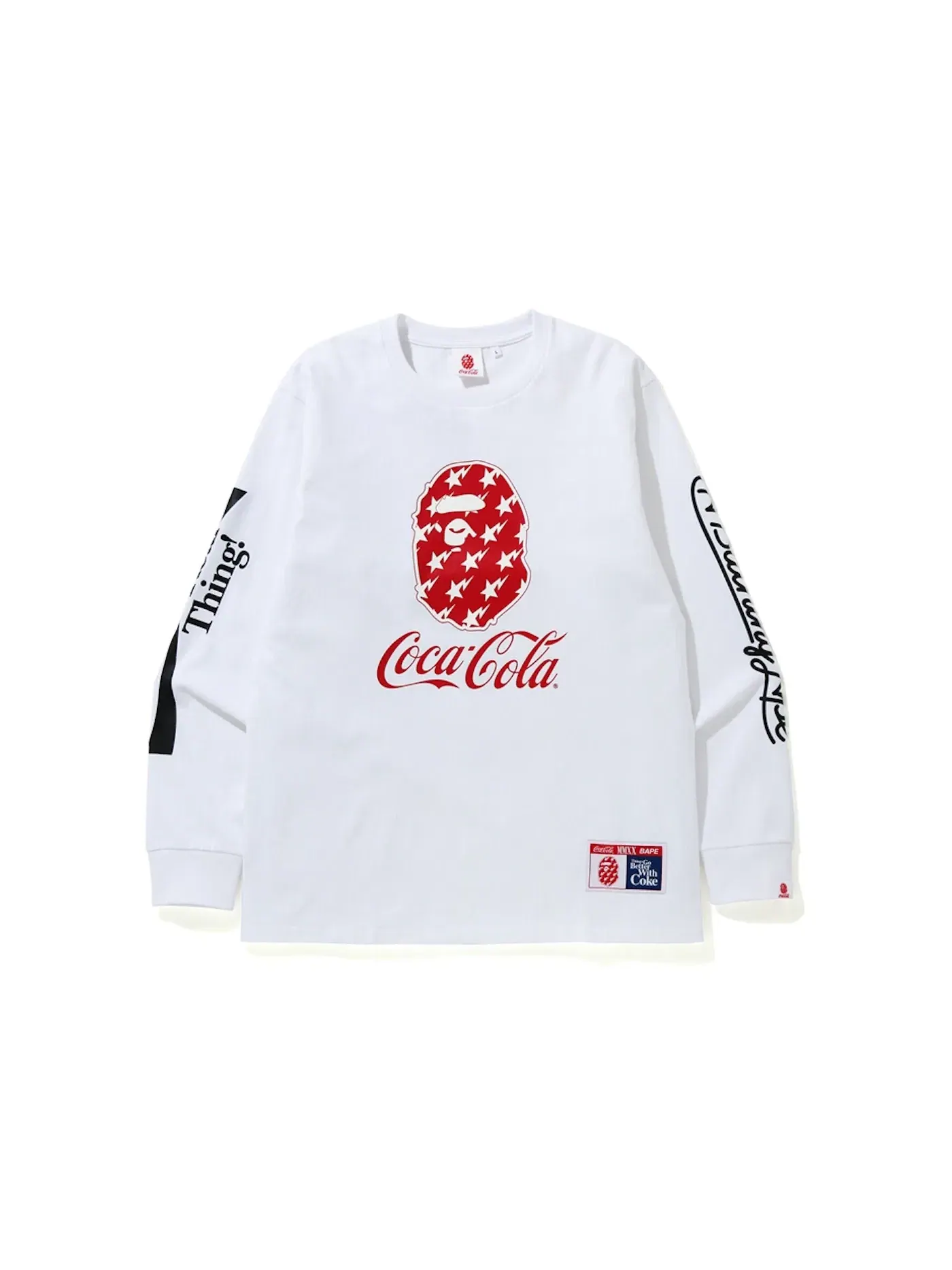 Мужская футболка с длинным рукавом BAPE x Coca Cola L/S Tee BAPE — изображение 1 из 2, белый