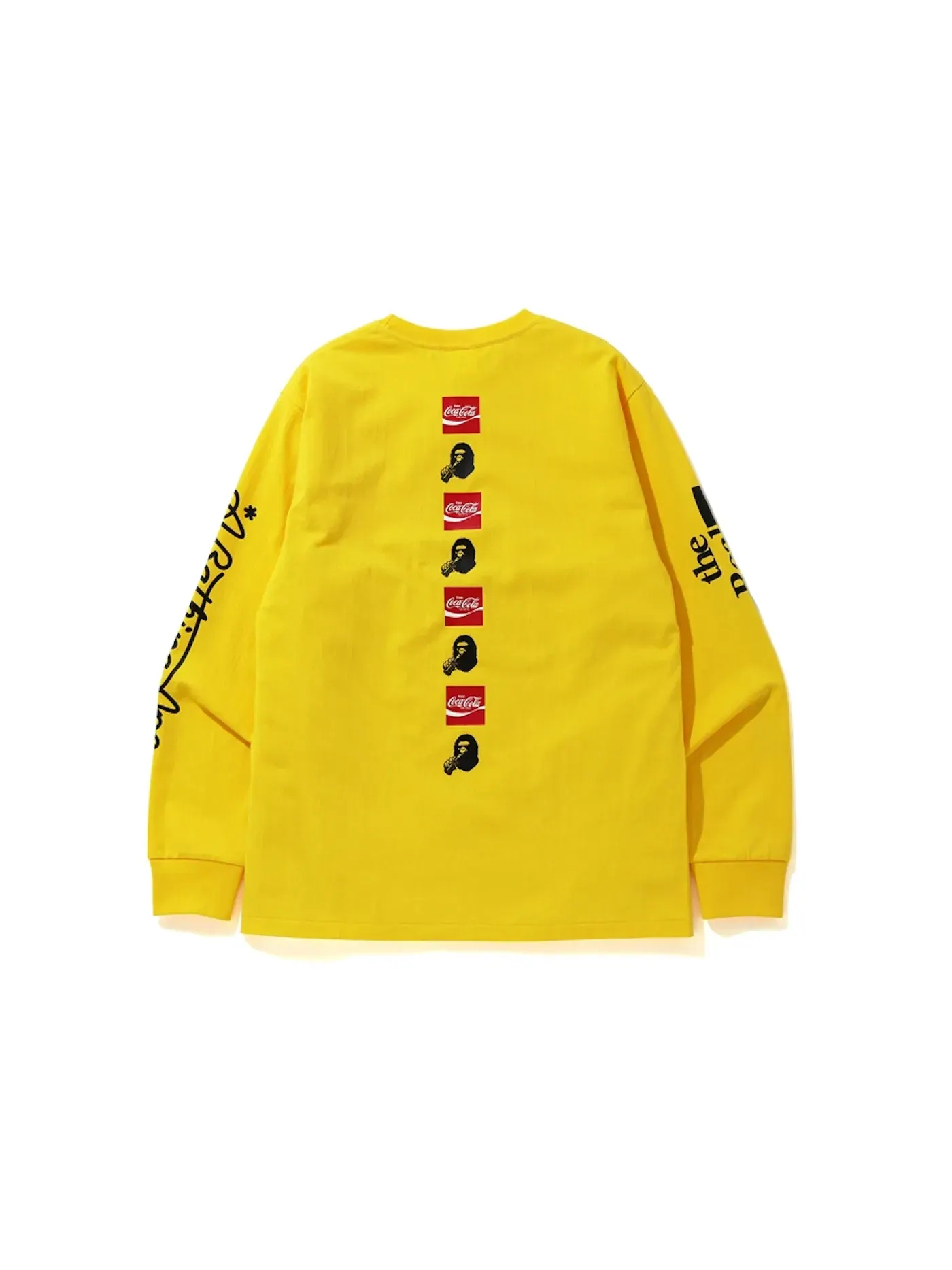 Мужская футболка с длинным рукавом BAPE x Coca Cola L/S Tee — изображение 2 из 2, желтый