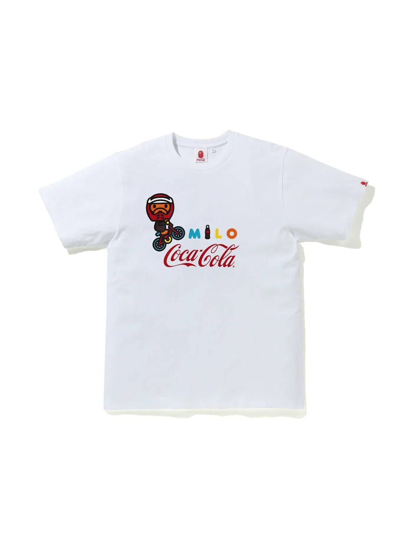 Мужская футболка с принтом BAPE x Coca Cola Milo BMX Tee BAPE — изображение 1 из 2, белый