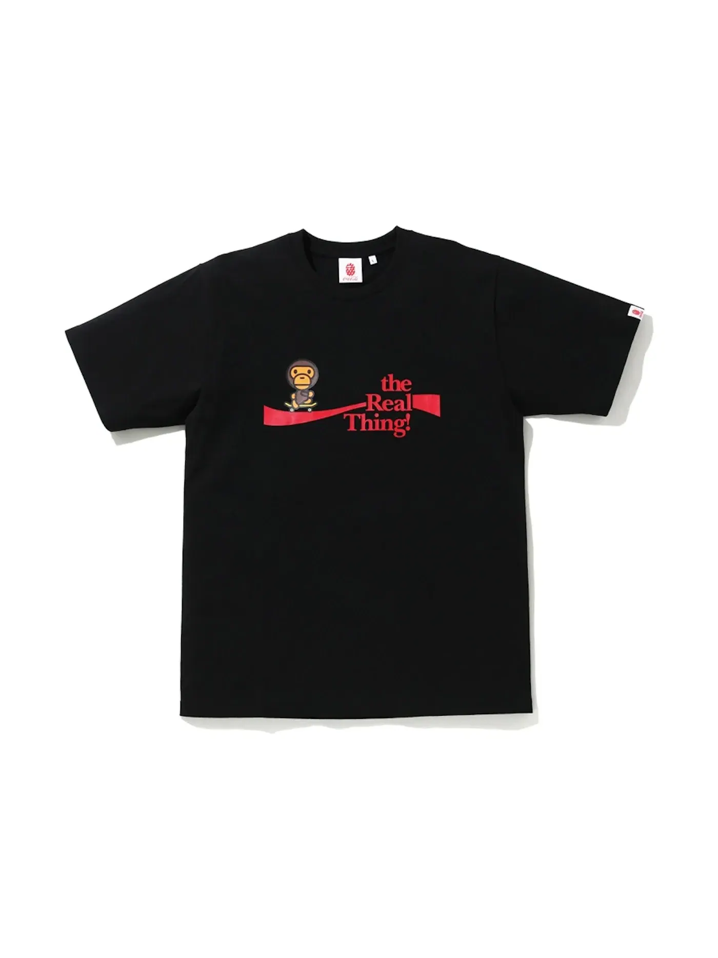 Мужская футболка с принтом BAPE x Coca Cola Milo Skateboarding Tee BAPE — изображение 1 из 2, черный