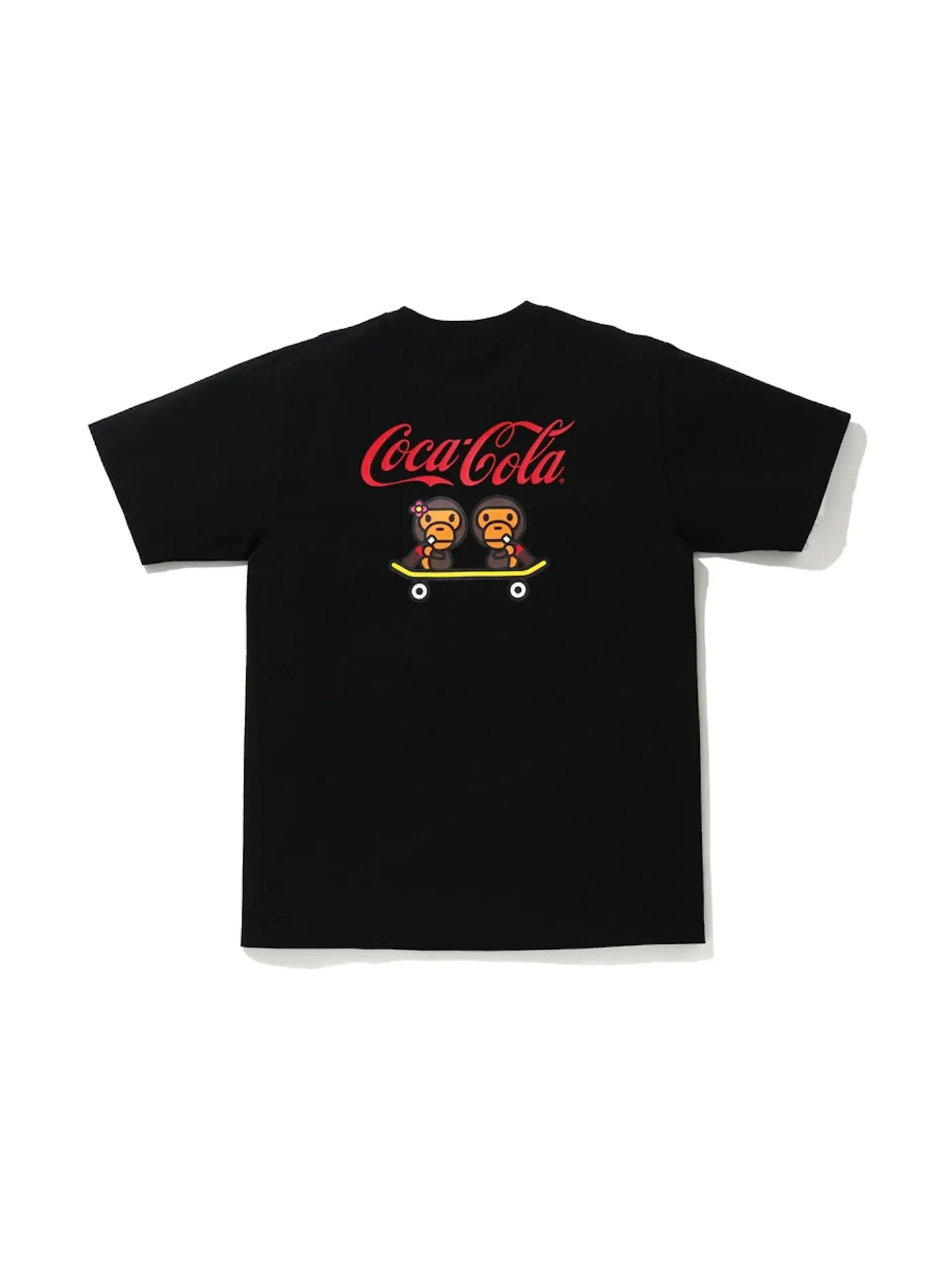 Мужская футболка с принтом BAPE x Coca Cola Milo Skateboarding Tee BAPE — изображение 2 из 2, черный