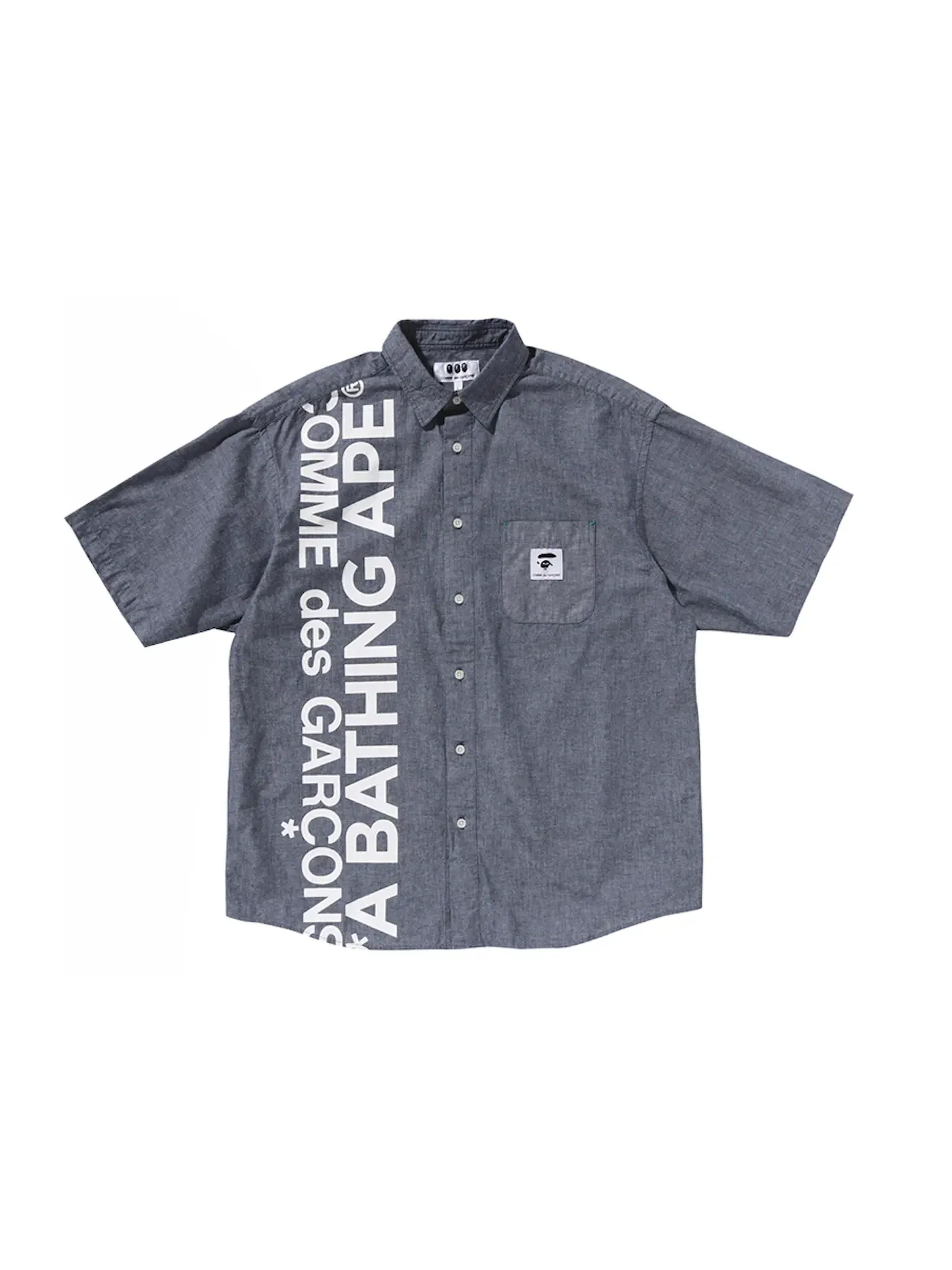 Мужская футболка с коротким рукавом BAPE x Comme des Garcons Osaka BAPE — изображение 1 из 1, светлый индиго