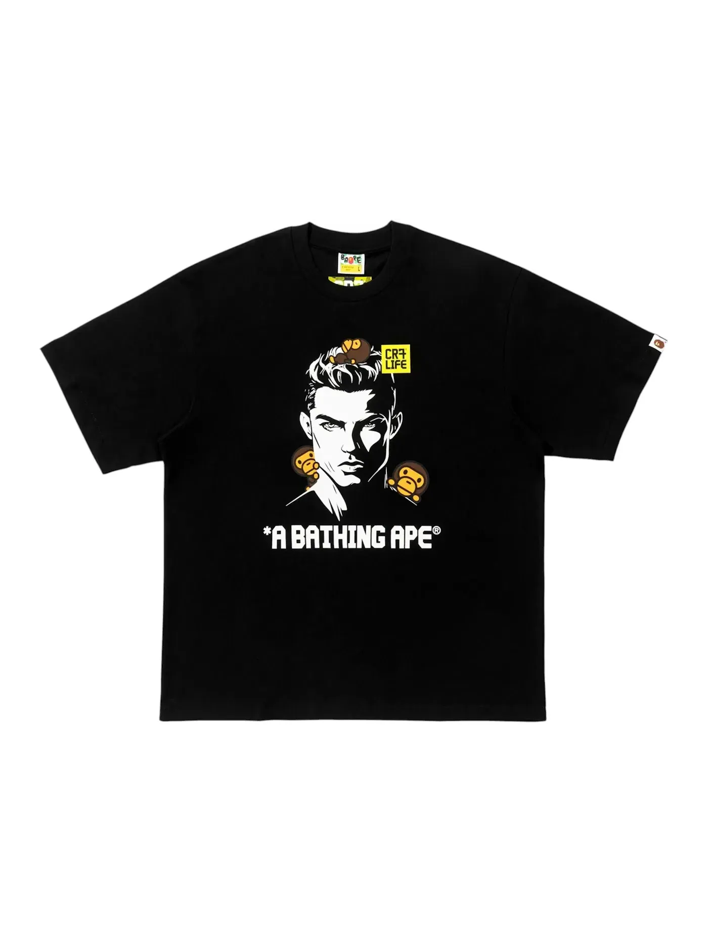 Мужская футболка свободного кроя BAPE X CR7 Life Baby Milo Relaxed Fit II Tee — изображение 1 из 2, черный