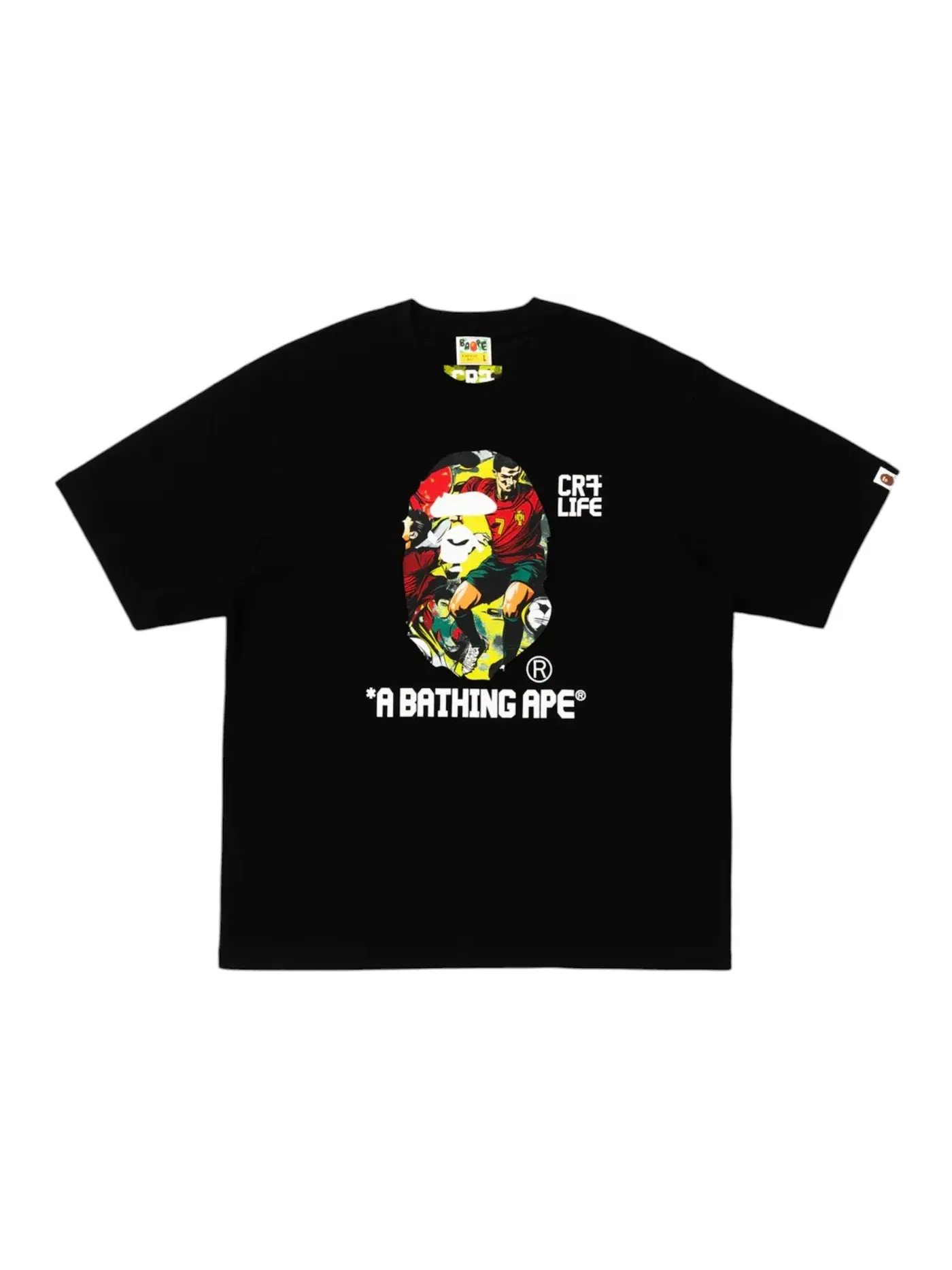 Мужская футболка с принтом BAPE x CR7 Life Comic Graphic A Bathing Ape Relaxed Fit Tee BAPE — изображение 1 из 1