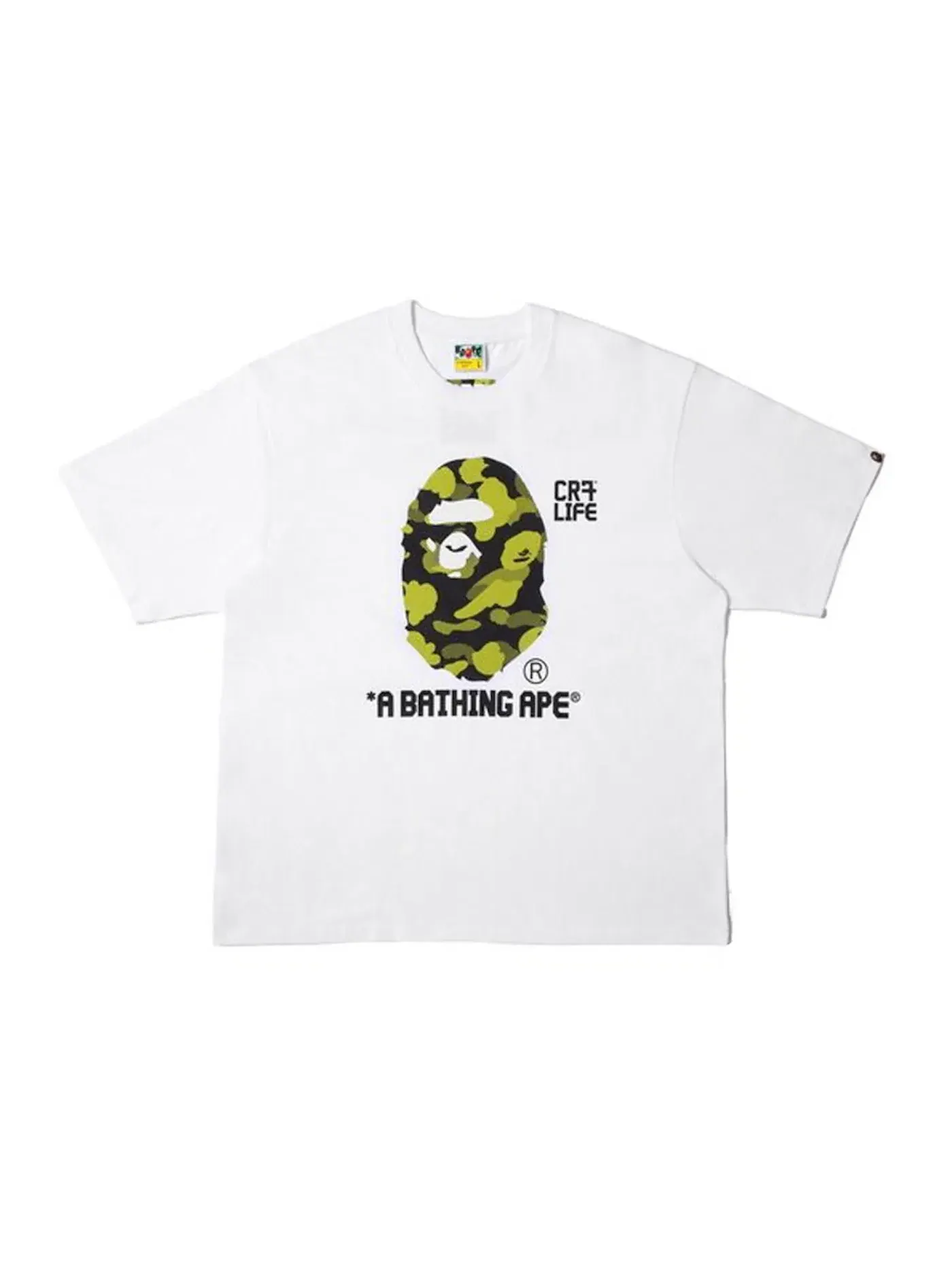 Мужская футболка с принтом BAPE x CR7Life Big Ape Head Reflection Camo Tee BAPE — изображение 1 из 2, белый