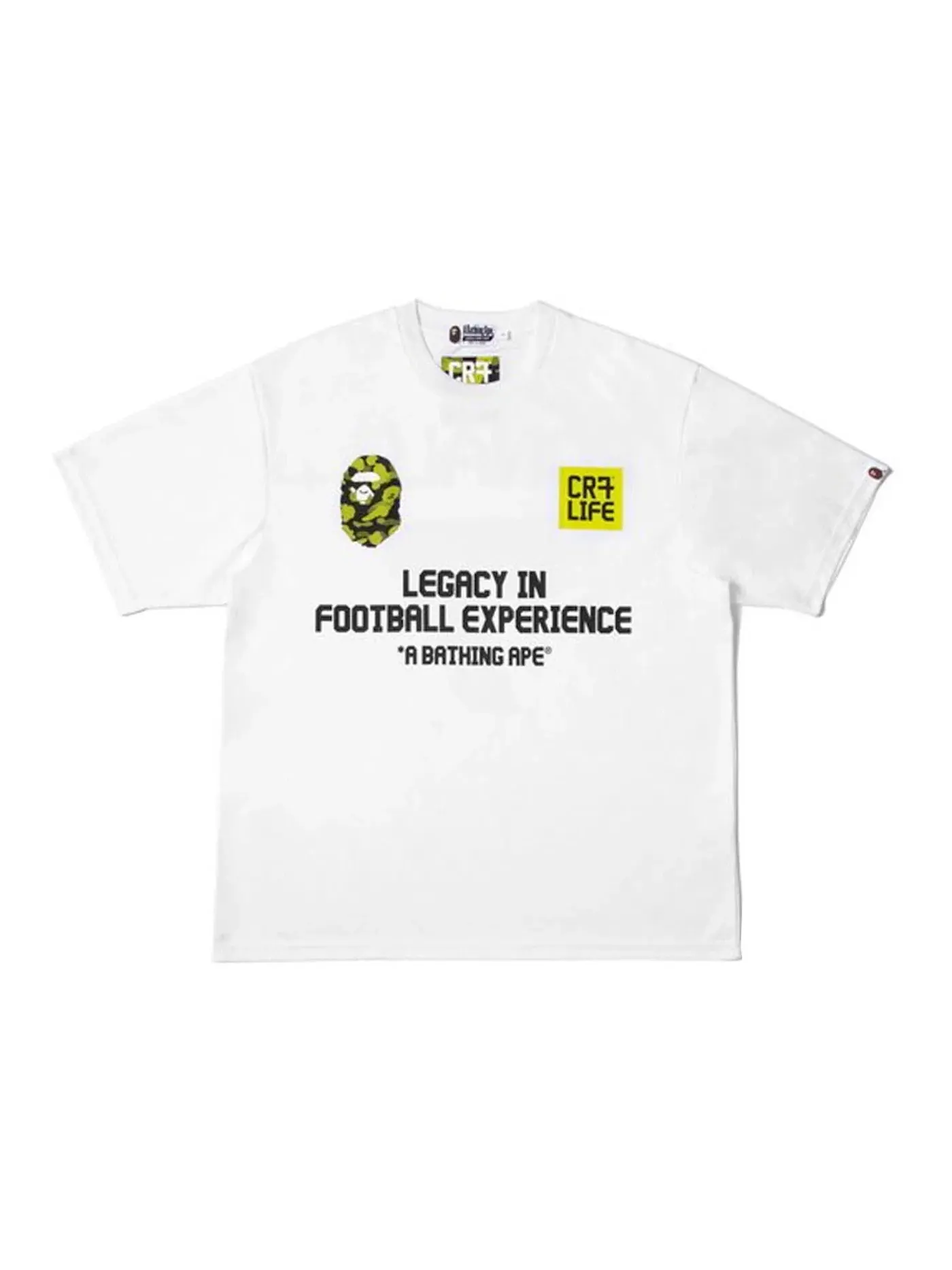 Мужская футболка с принтом Ronaldo 7 BAPE — изображение 1 из 2, белый