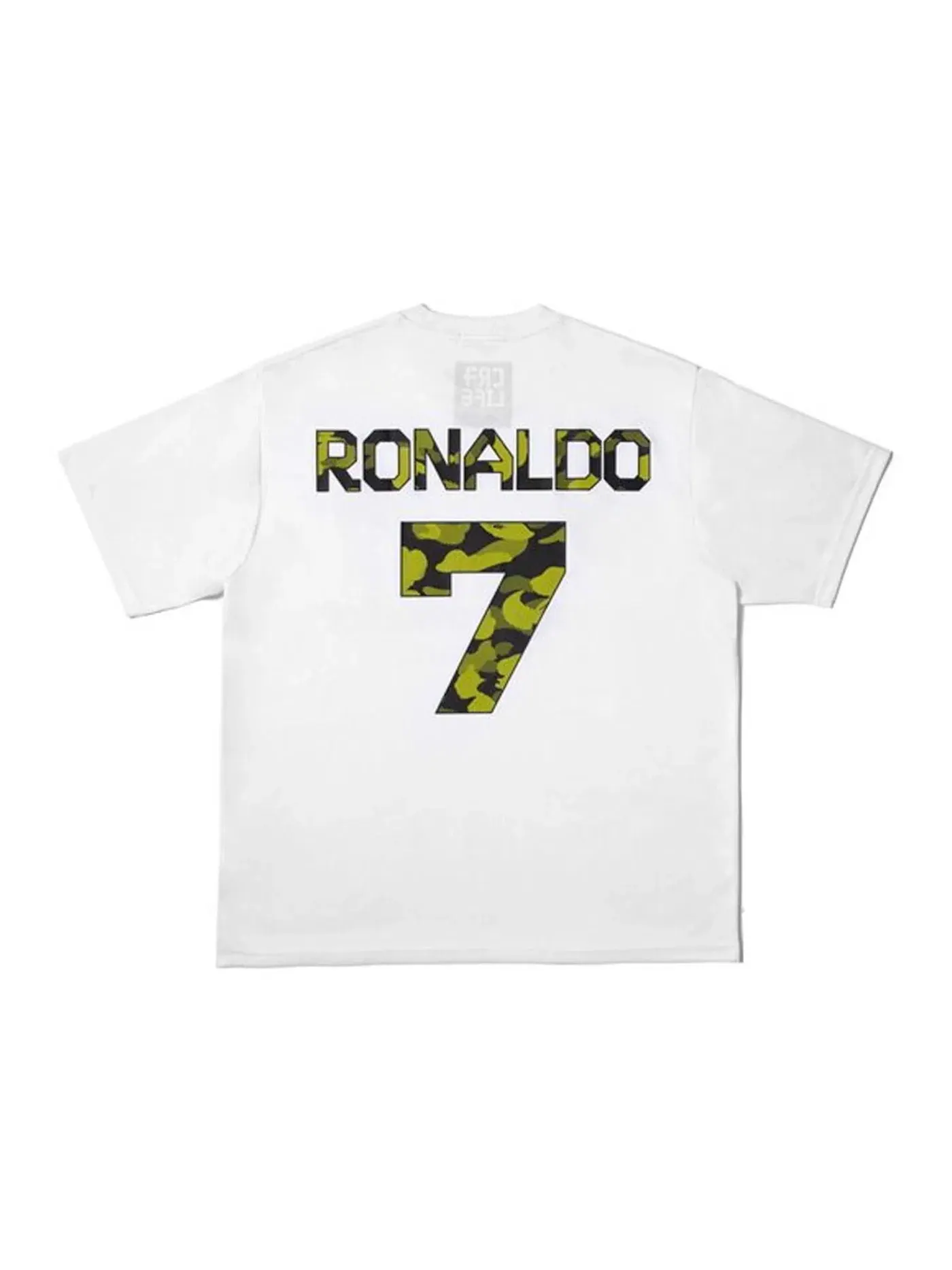 Мужская футболка с принтом Ronaldo 7 BAPE — изображение 2 из 2, белый
