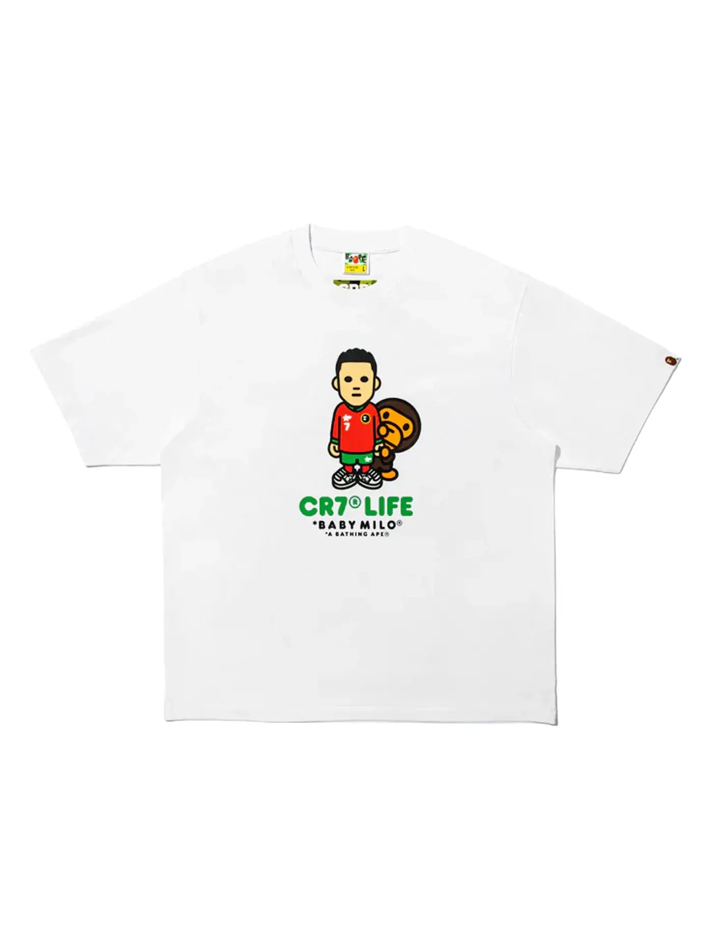 Мужская футболка с принтом Tee BAPE — изображение 1 из 1, белый