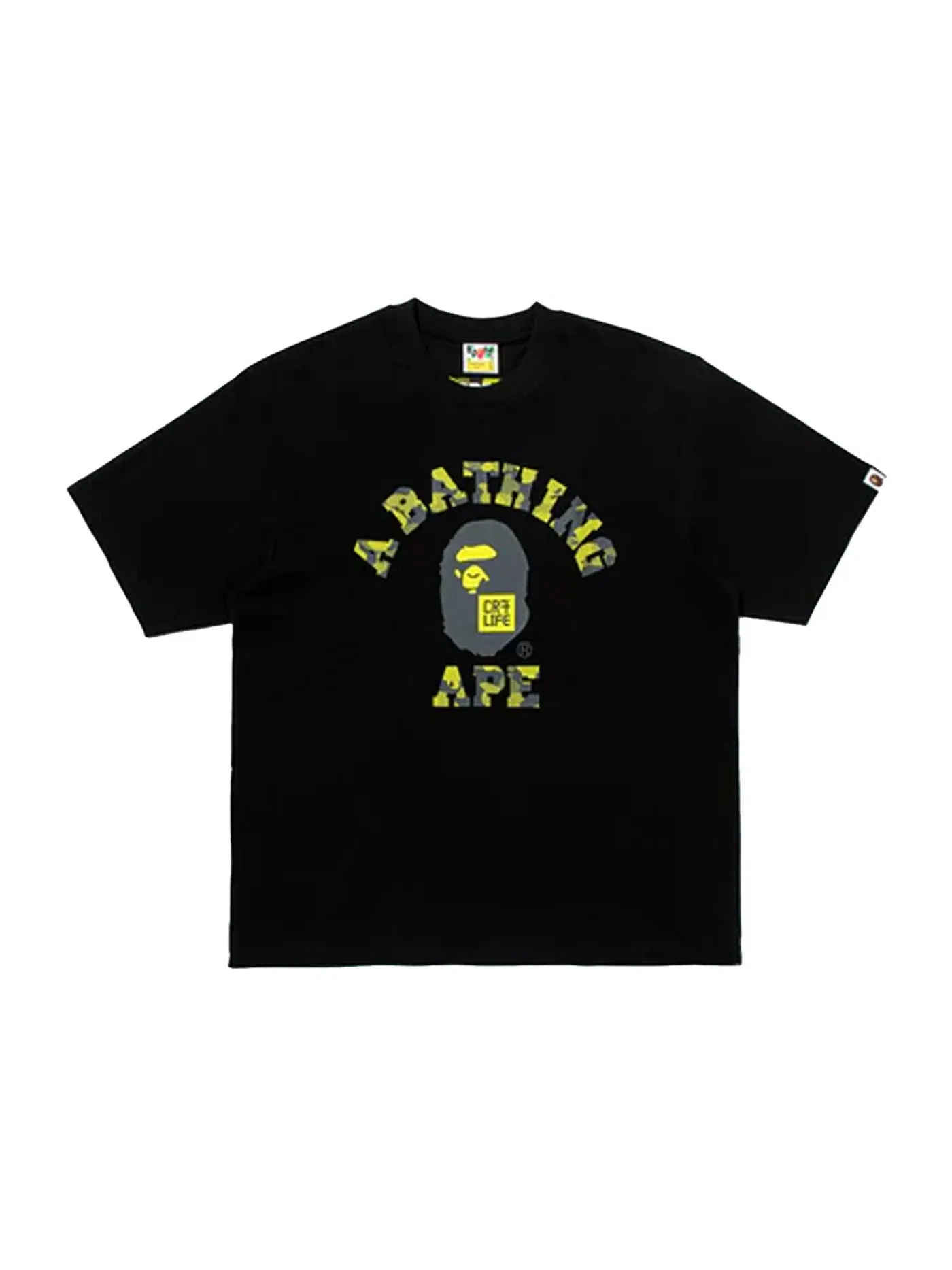 Мужская футболка с принтом BAPE x CR7Life Ronaldo College Tee BAPE — изображение 1 из 1, черный