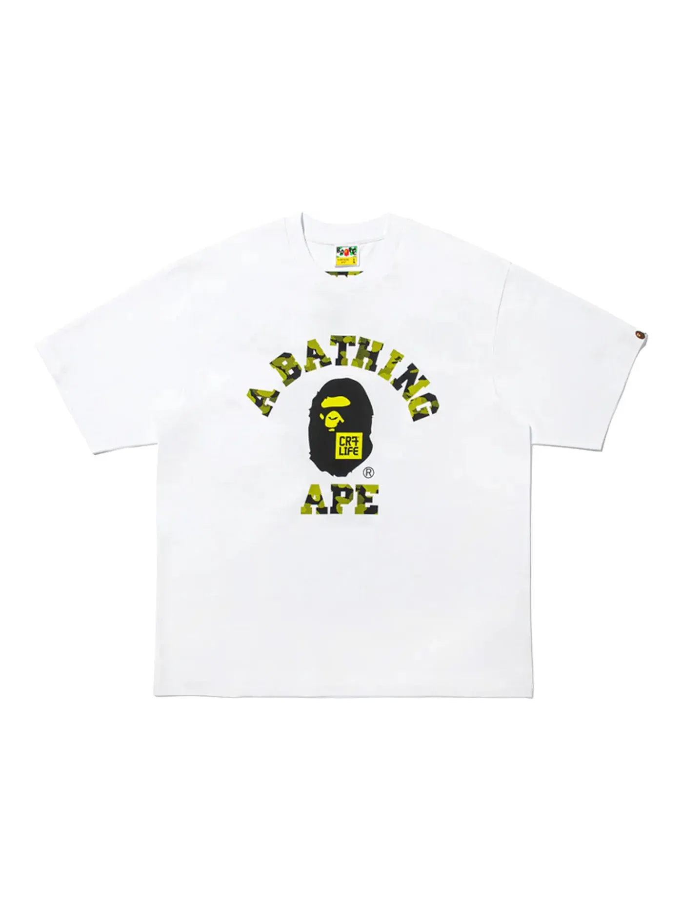 Мужская футболка с принтом BAPE x CR7Life Ronaldo College Tee — изображение 1 из 1, белый