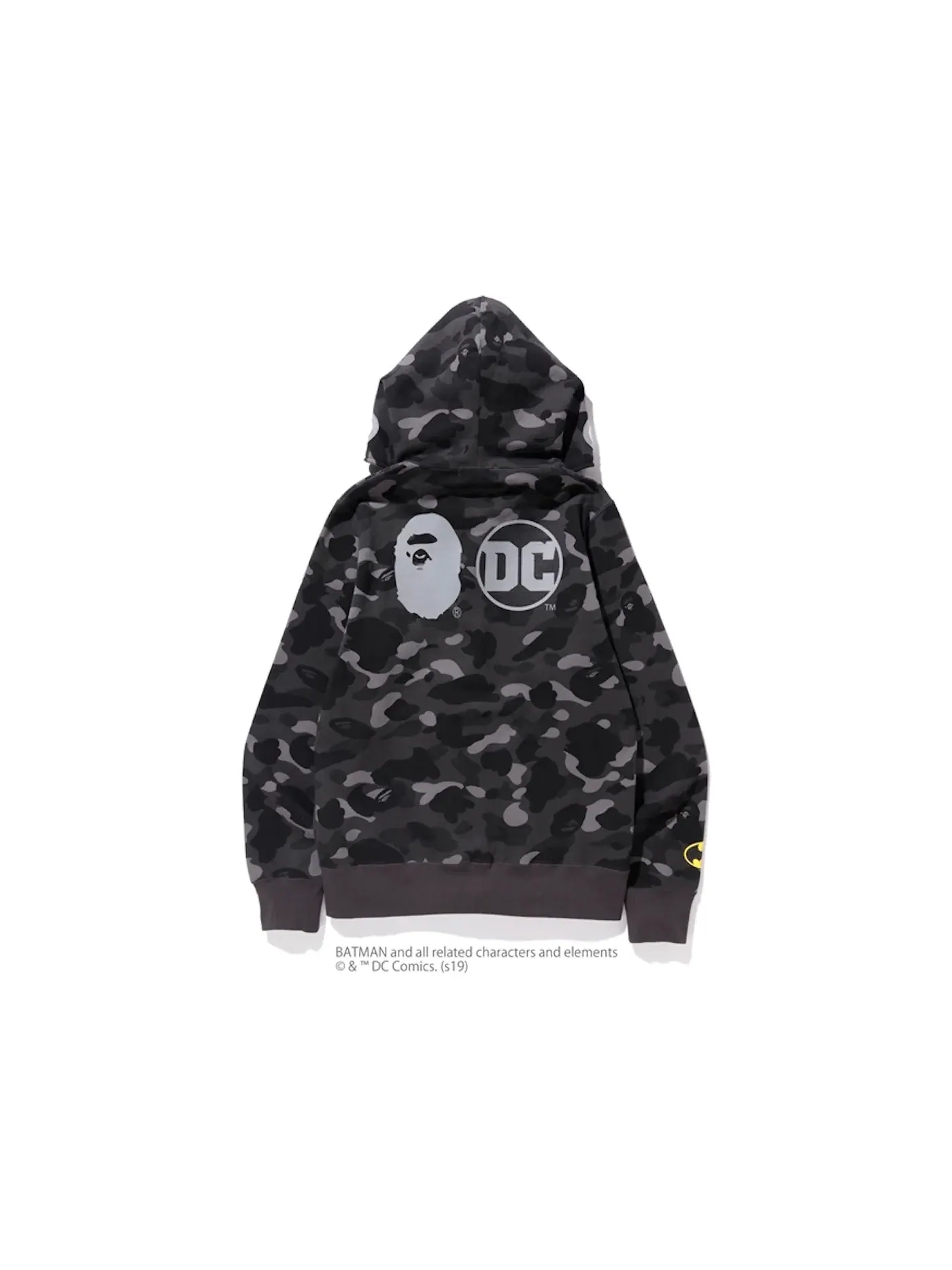 Мужская худи с полноценной застежкой-молнией Color Camo Hoodie #1 BAPE — изображение 2 из 2, черный