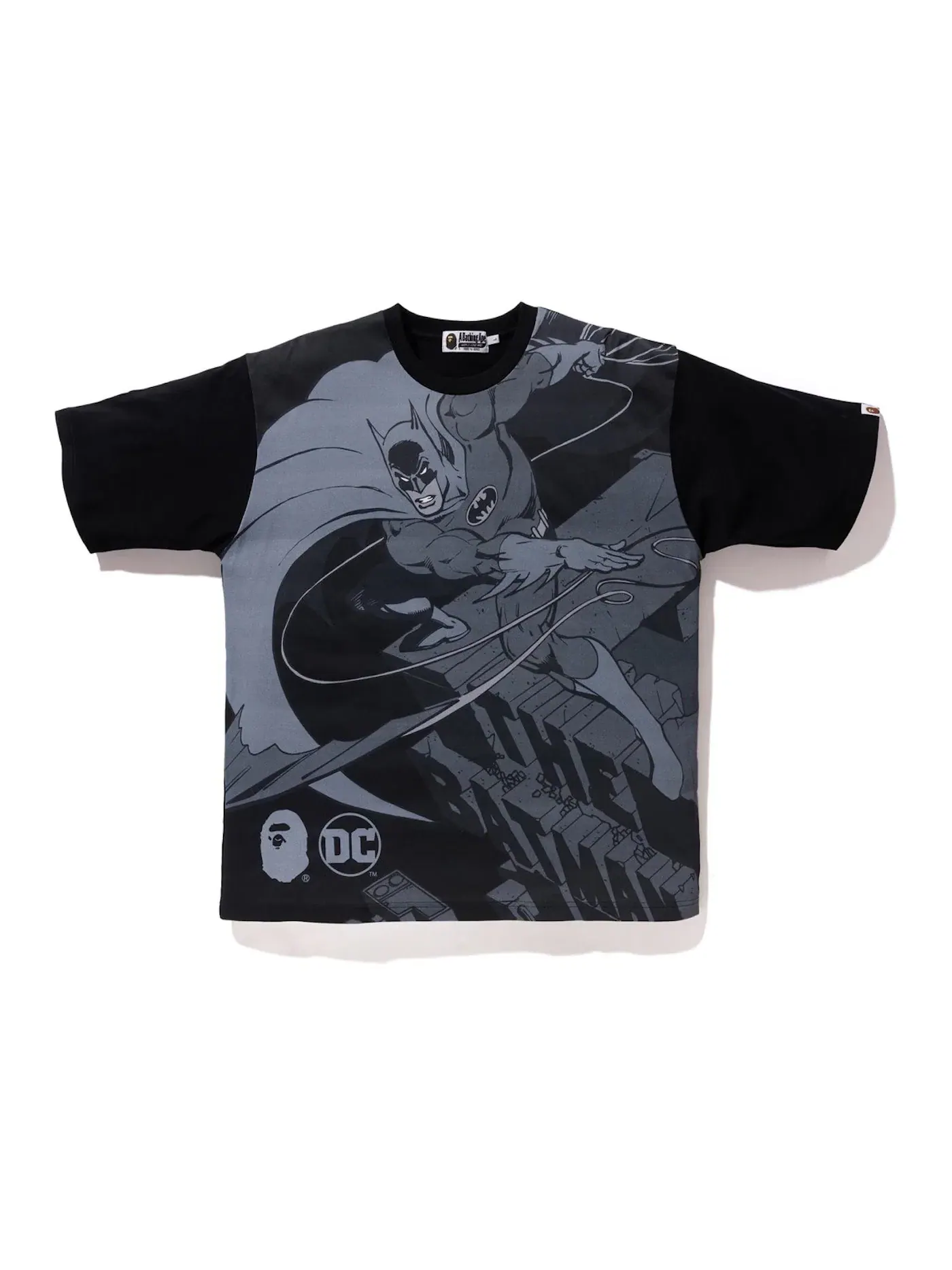 Мужская футболка с принтом BAPE x DC Batman Relaxed Tee BAPE — изображение 1 из 2, черный