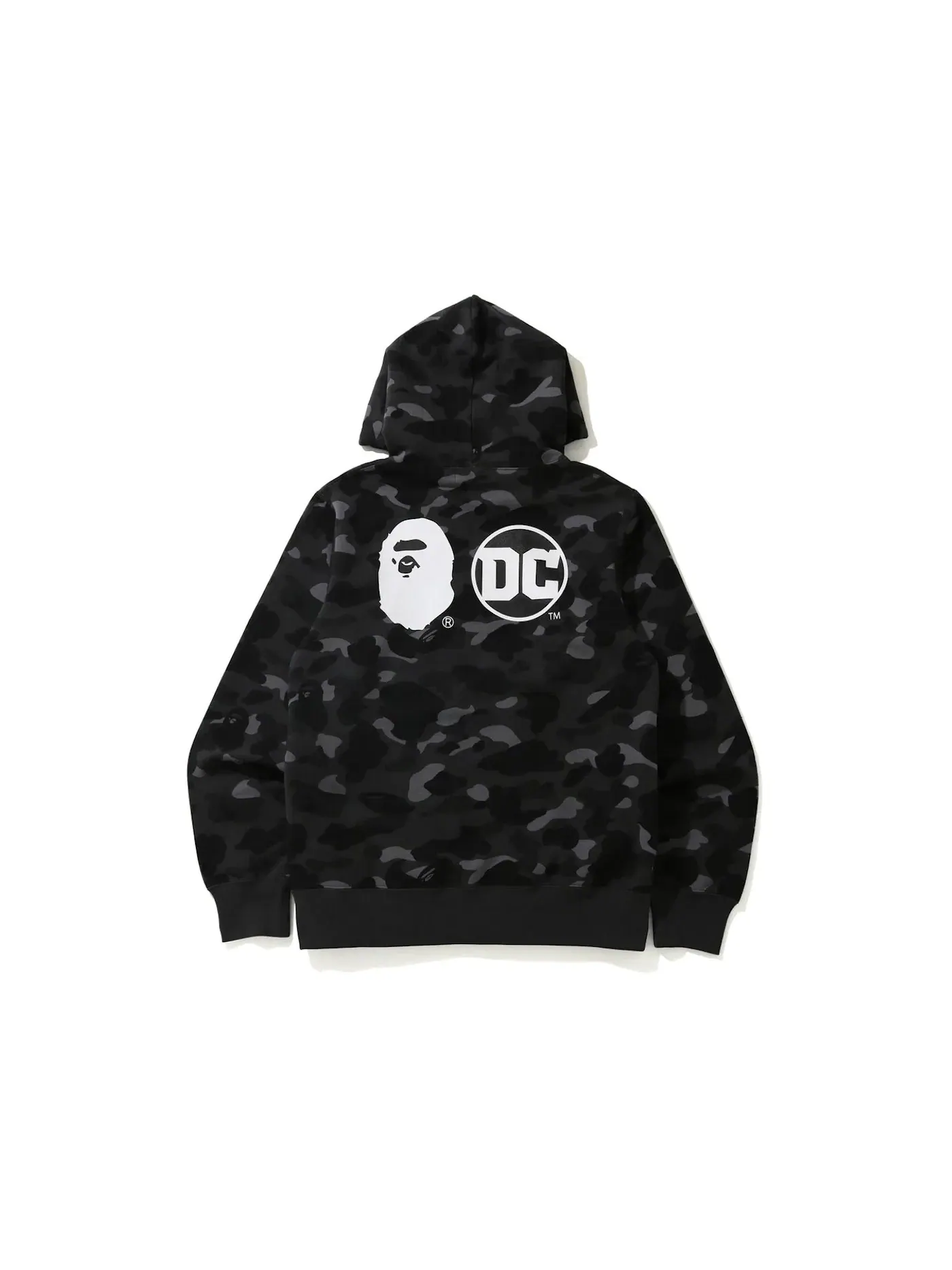 Мужской пуловер-худи с принтом BAPE x DC Superman Camo Pullover Hoodie BAPE — изображение 2 из 2, черный