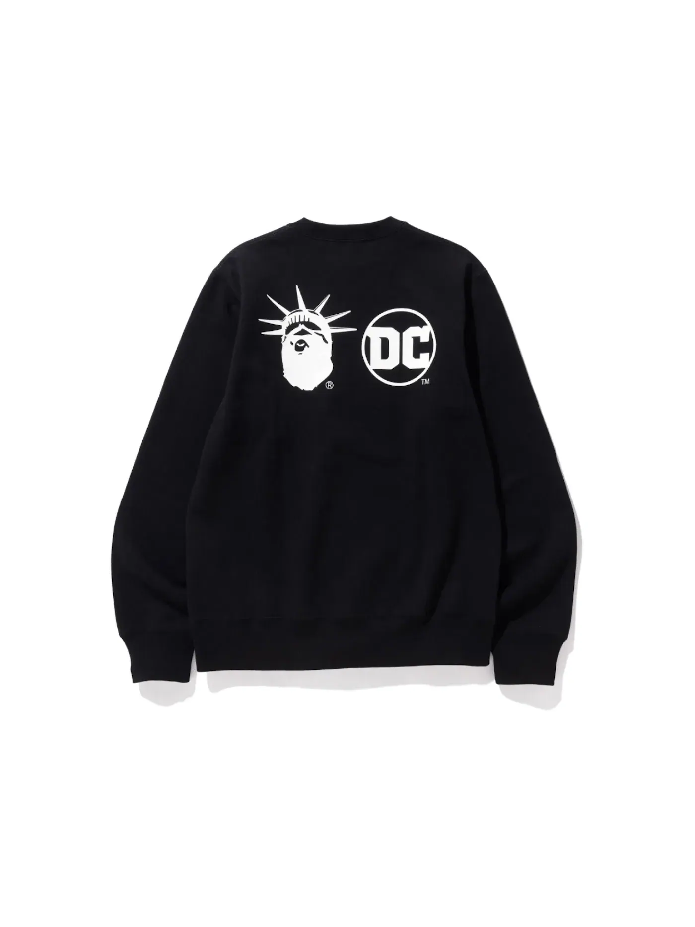 Мужской свитшот с принтом BAPE x DC Superman Crewneck Black — изображение 2 из 2, черный