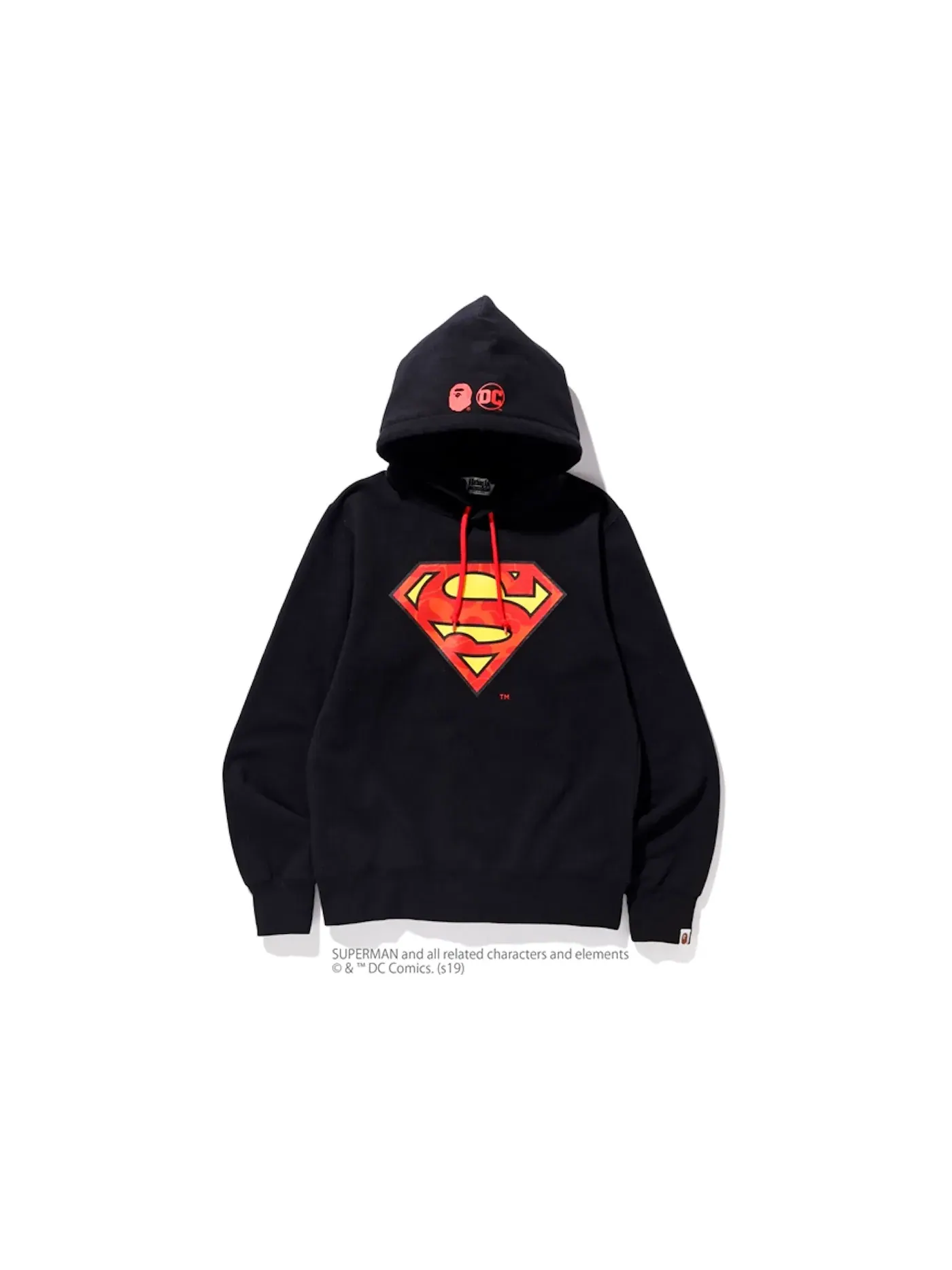 Мужской пуловер-худи Superman BAPE — изображение 1 из 1, черный