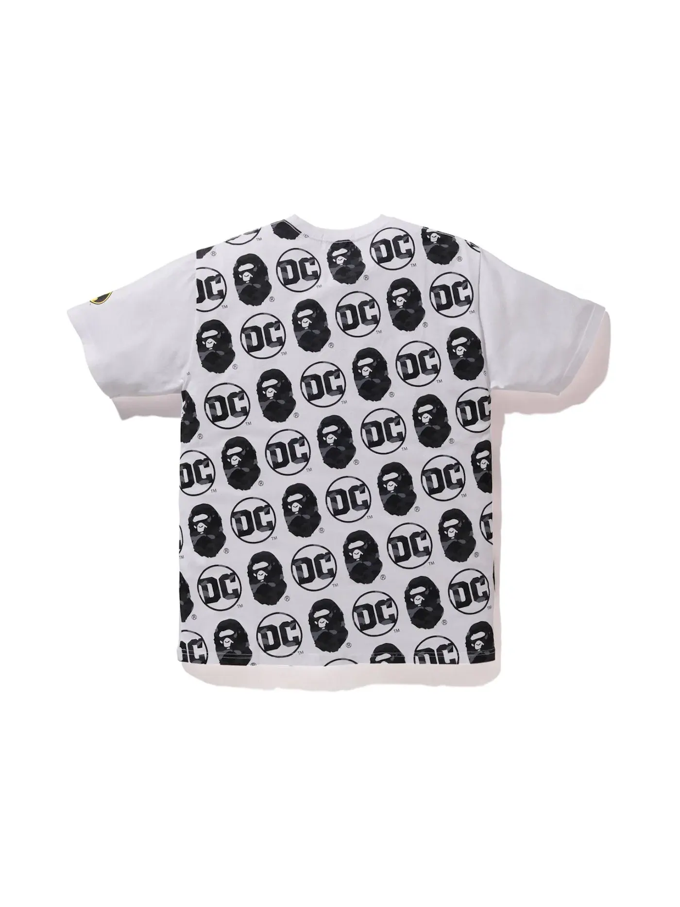 Мужская футболка с принтом BAPE x DC Tee BAPE — изображение 2 из 2, белый/черный