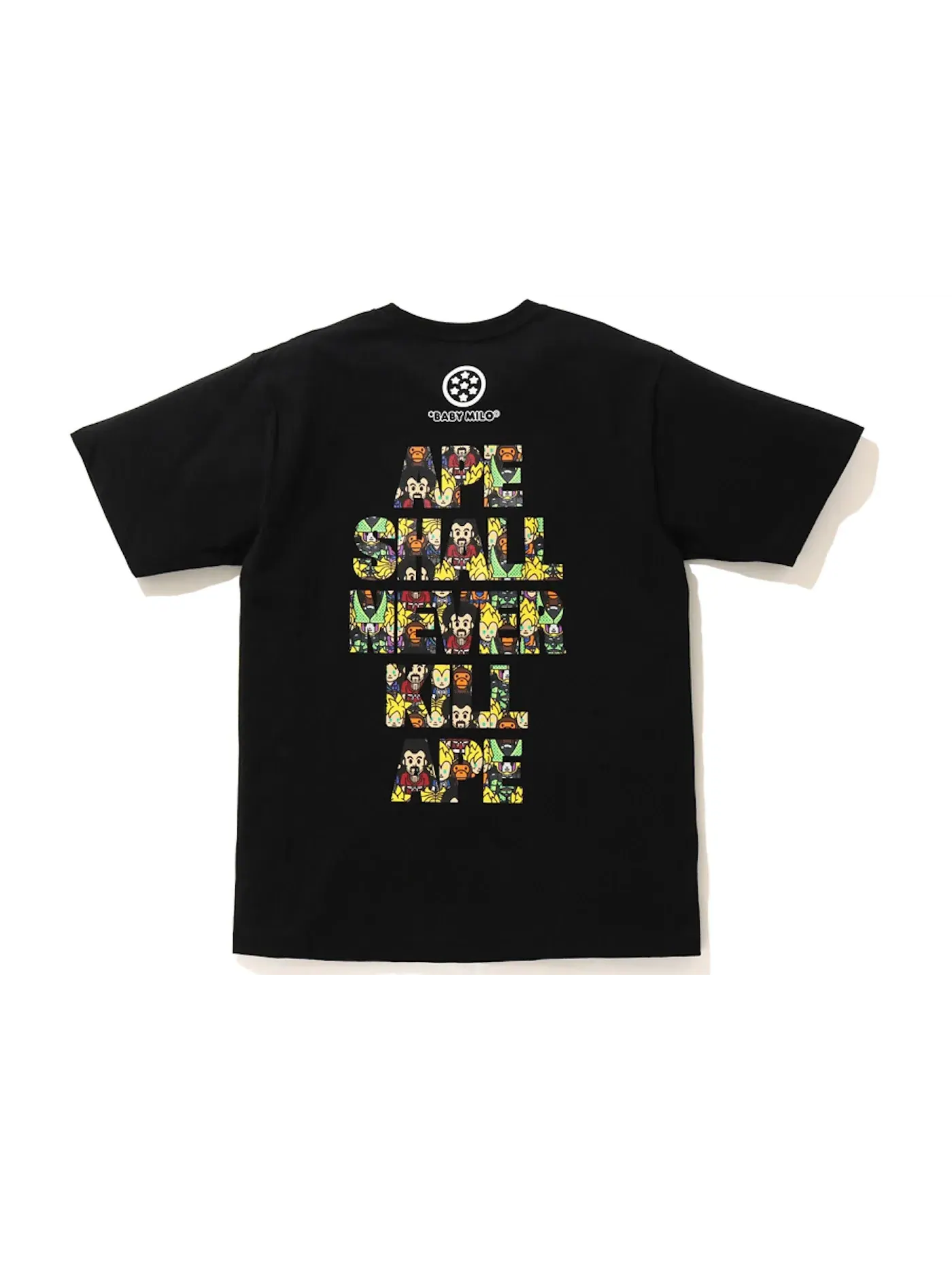 Мужская футболка с принтом BAPE x Dragon Ball Z Baby Milo Asnka Tee BAPE — изображение 2 из 2, черный