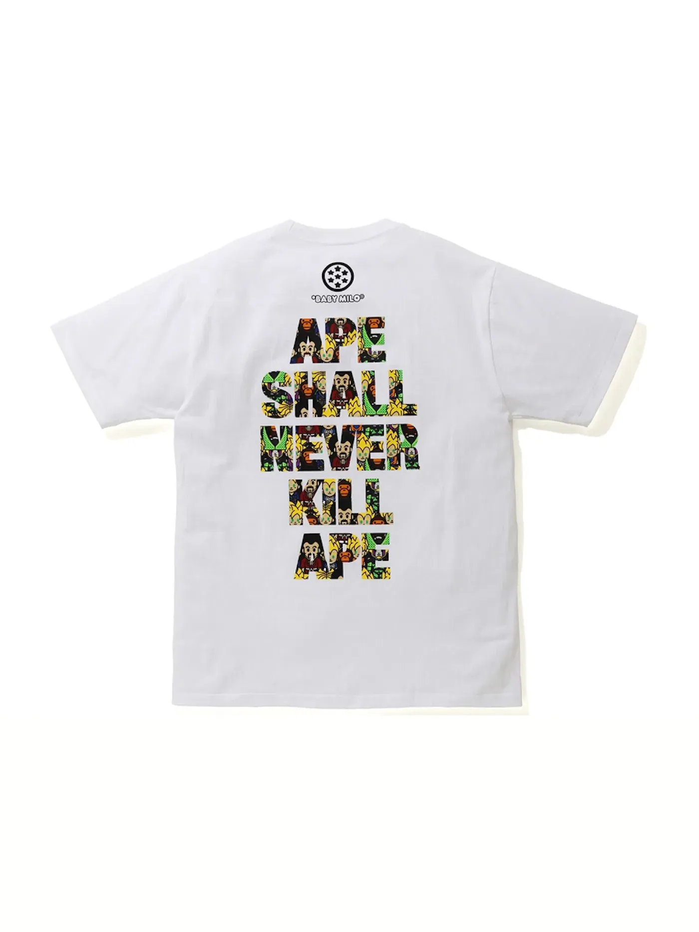 Мужская футболка с принтом BAPE x Dragon Ball Z Baby Milo Asnka Tee BAPE — изображение 2 из 2, белый
