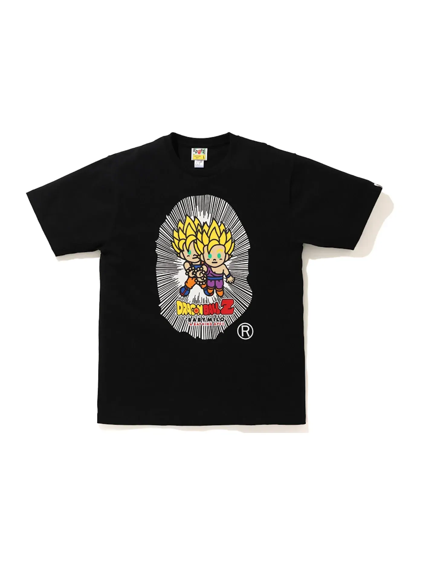 Мужская футболка с принтом BAPE x Dragon Ball Z Baby Milo Big Ape Head Tee — изображение 1 из 2, черный