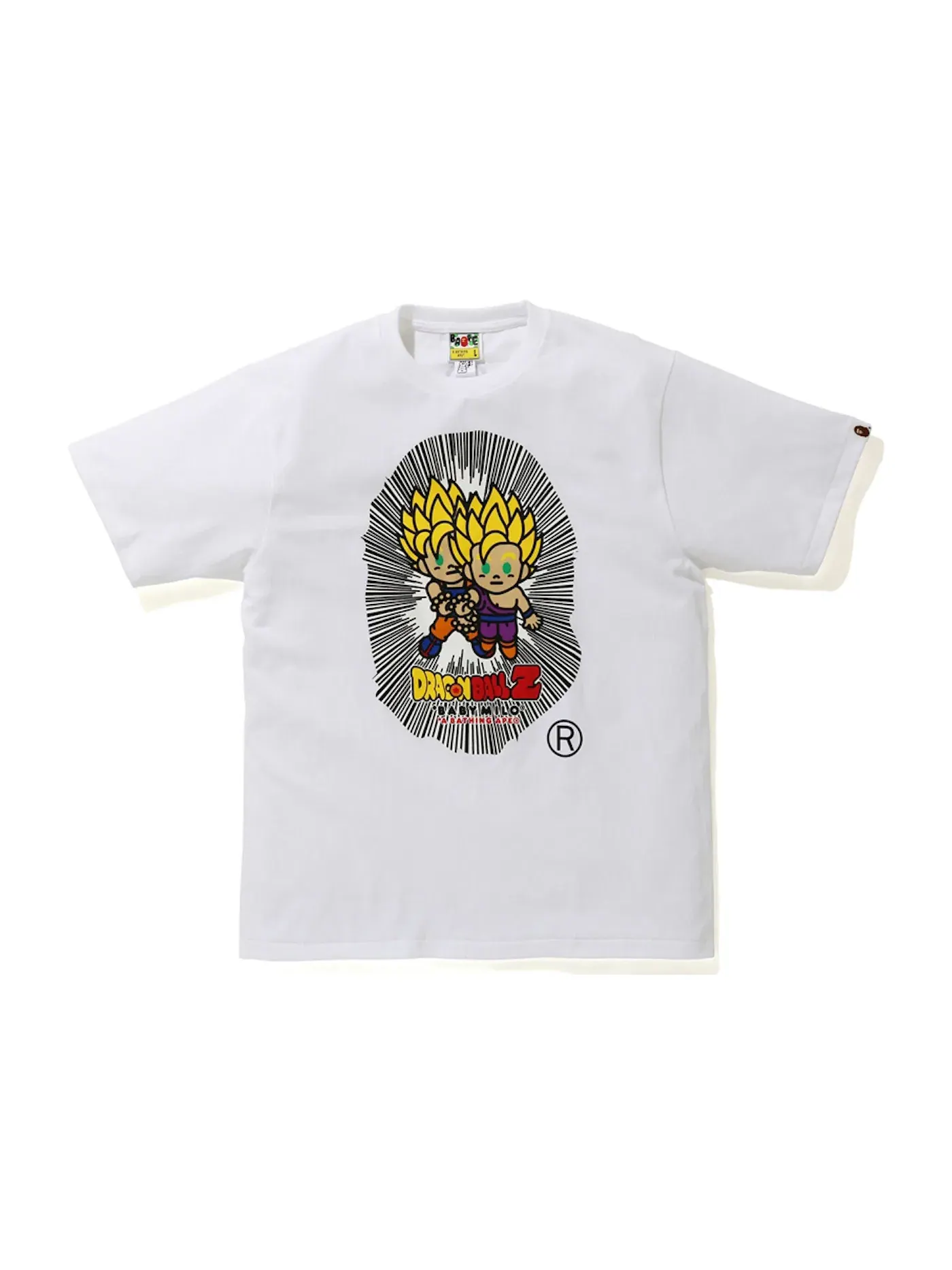 Мужская футболка с принтом BAPE x Dragon Ball Z Baby Milo Big Ape Head Tee — изображение 1 из 2, белый