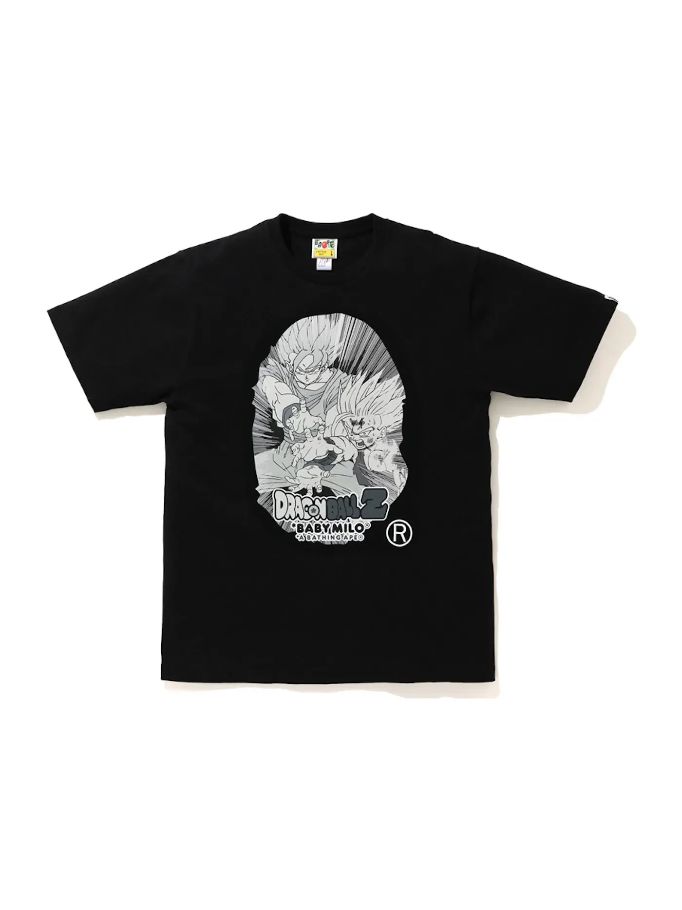 Мужская футболка с принтом BAPE x Dragon Ball Z Big Ape Head Tee BAPE — изображение 1 из 1, черный