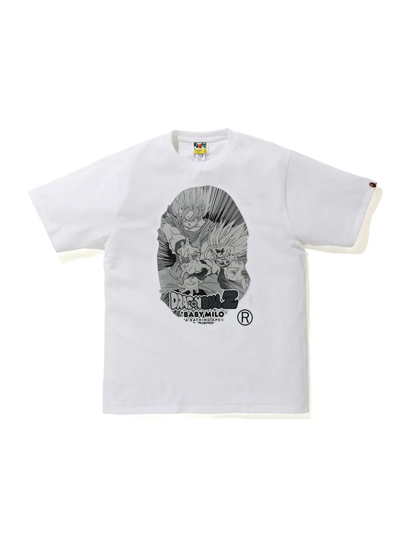 Мужская футболка с принтом BAPE x Dragon Ball Z Big Ape Head Tee BAPE — изображение 1 из 1, белый