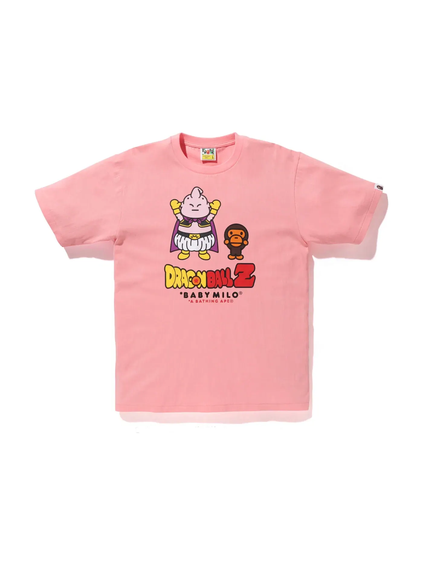 Мужская футболка с принтом BAPE x Dragon Ball Z Majin Buu Baby Milo Tee BAPE — изображение 1 из 2, розовый